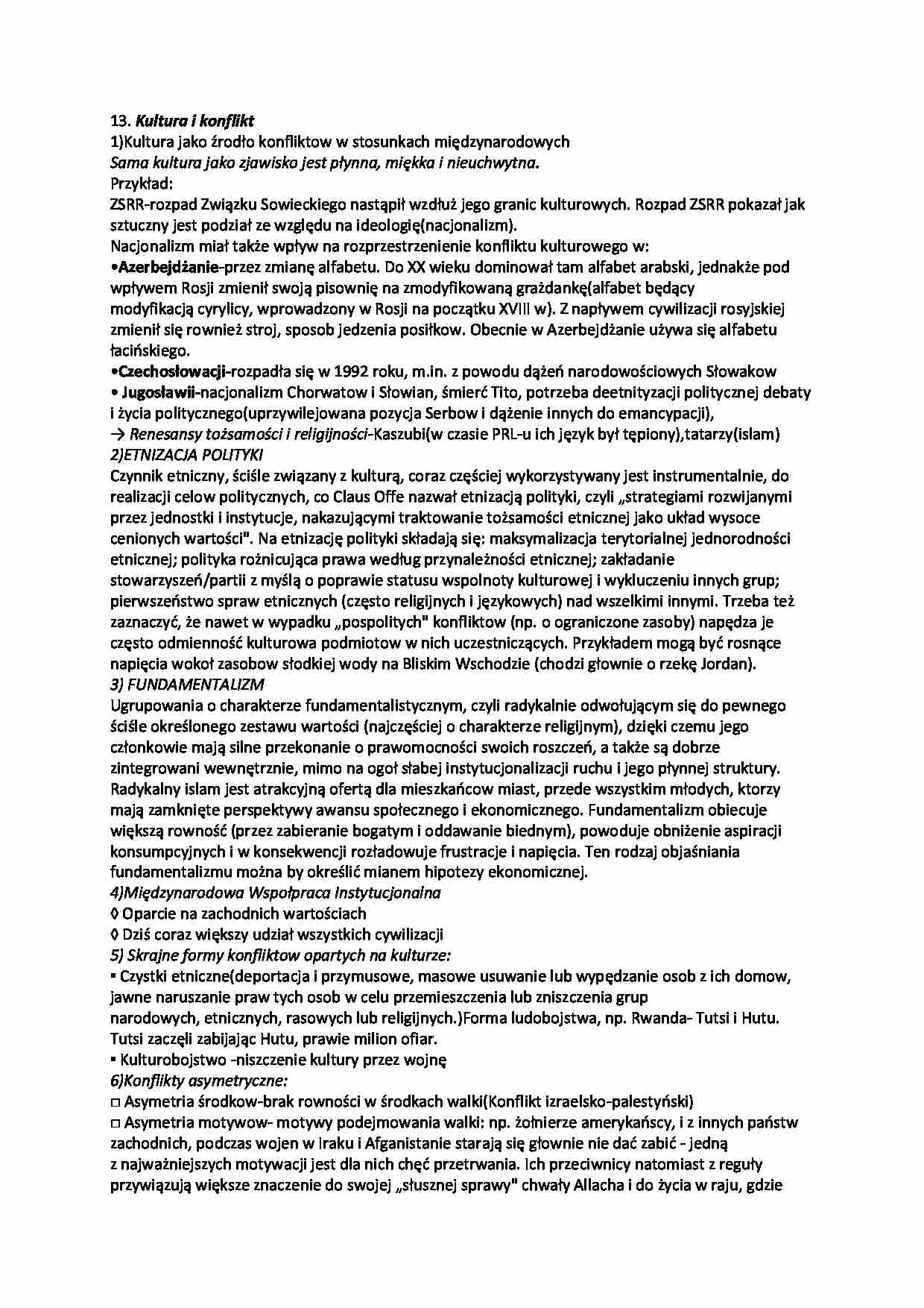 Międzynarodowe stosunki kulturowe 4 - strona 1