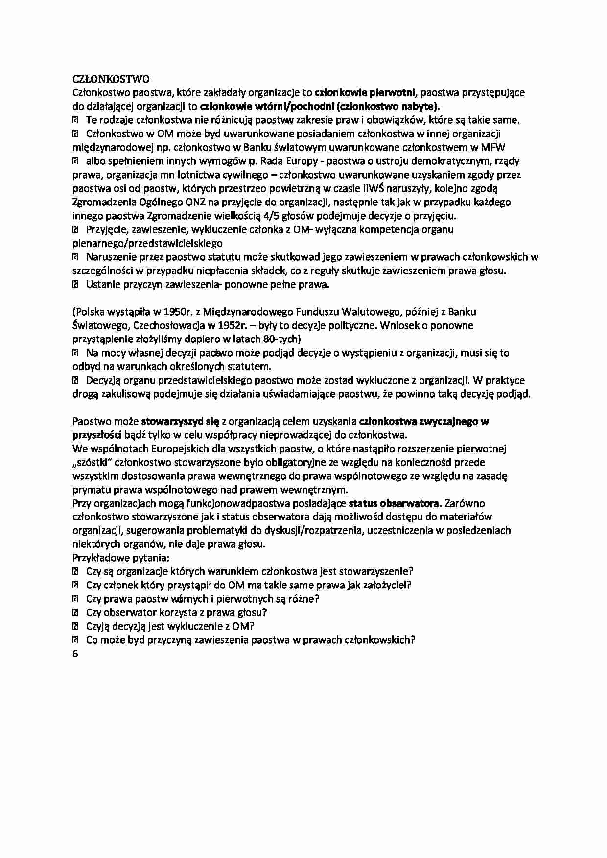 Organizacje międzynarodowe - 3 - strona 1