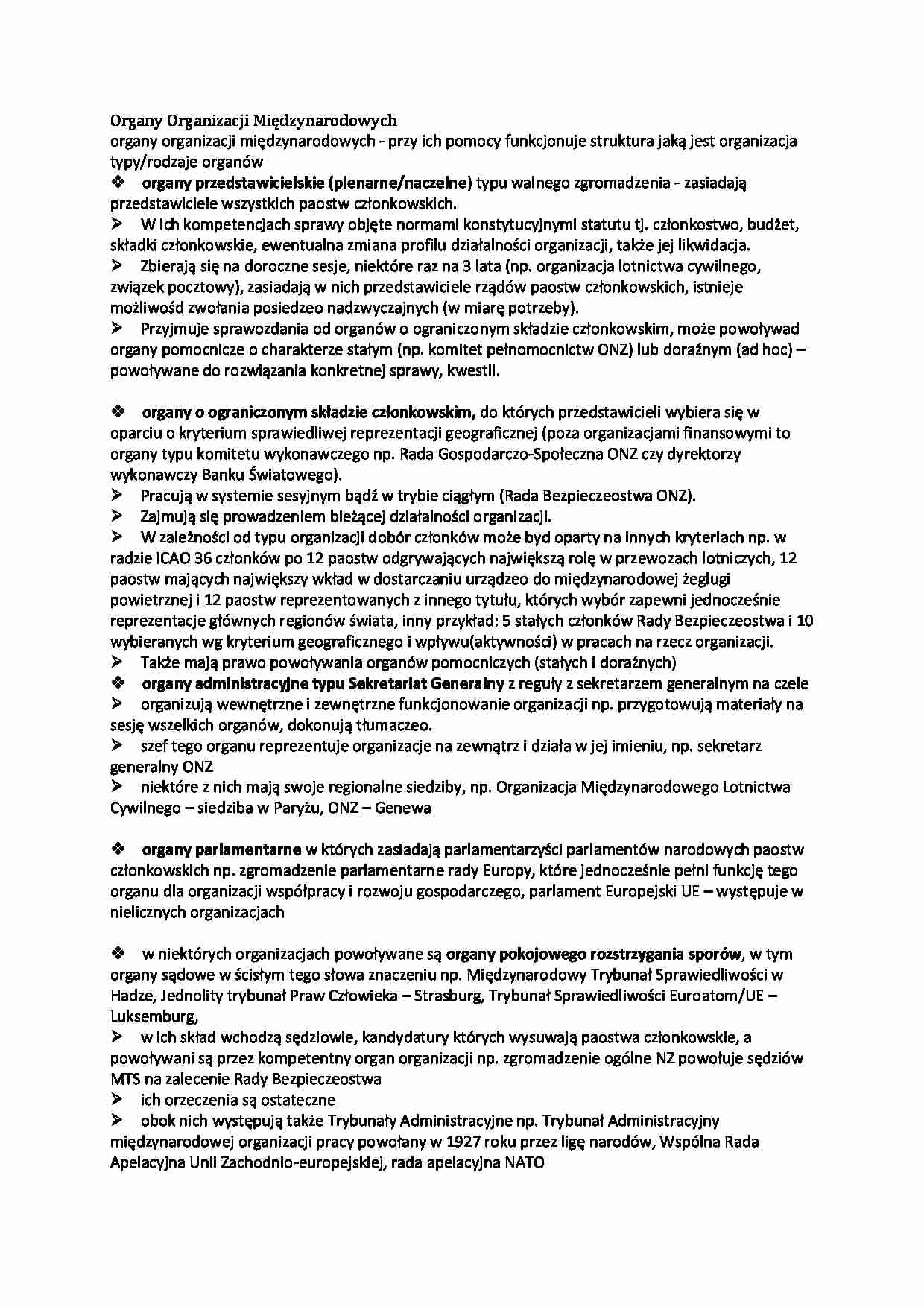 Organizacje międzynarodowe - 4 - strona 1