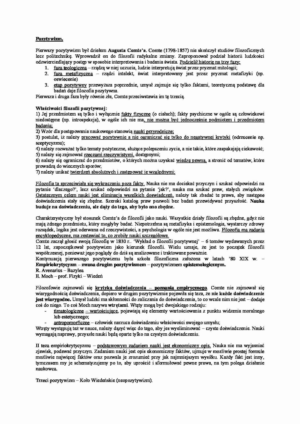 Pozytywizm - strona 1