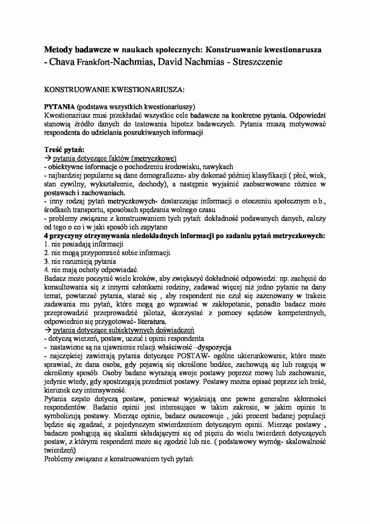 Konstruowanie kwestionariusza - strona 1