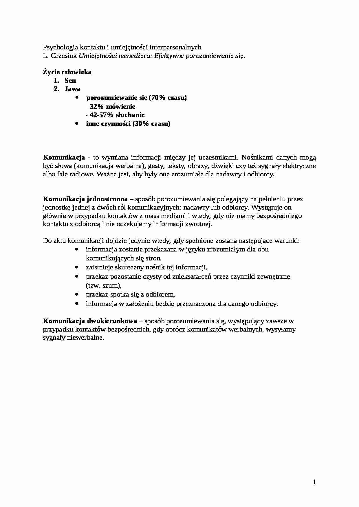 Grzesiuk (Efektywne porozumiewanie się) - strona 1