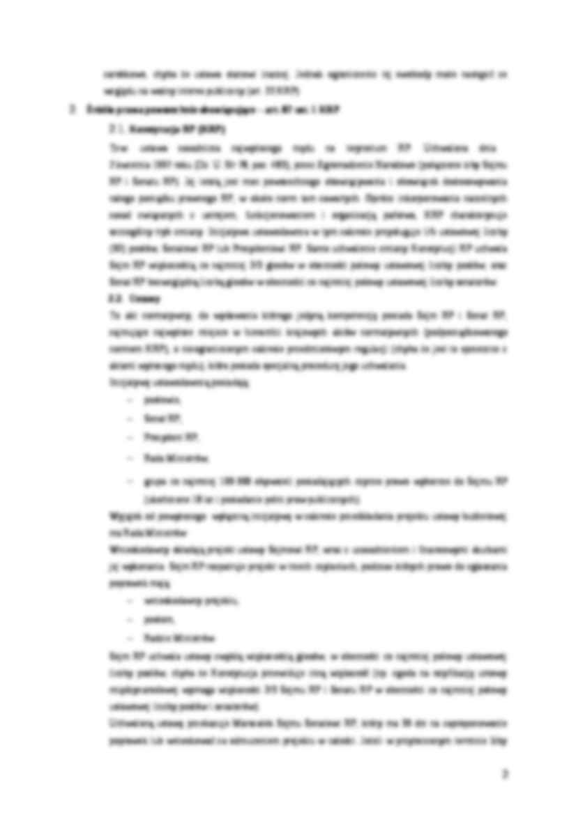 Prawo Konstytucyjne - konspekt - strona 2