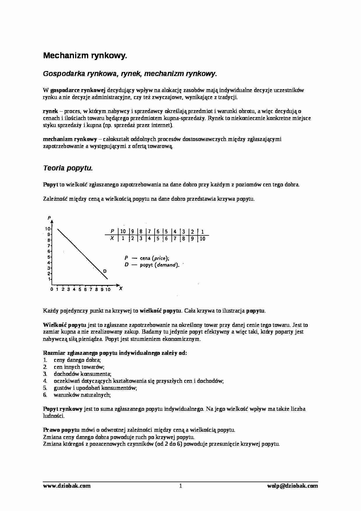 Mechanizm rynkowy - strona 1