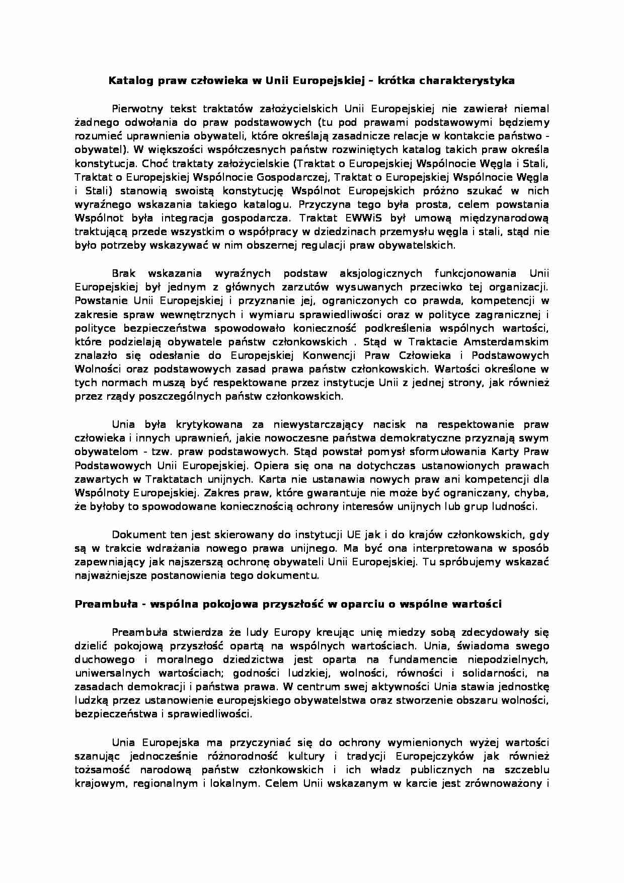 Prawa człowieka w UE - strona 1