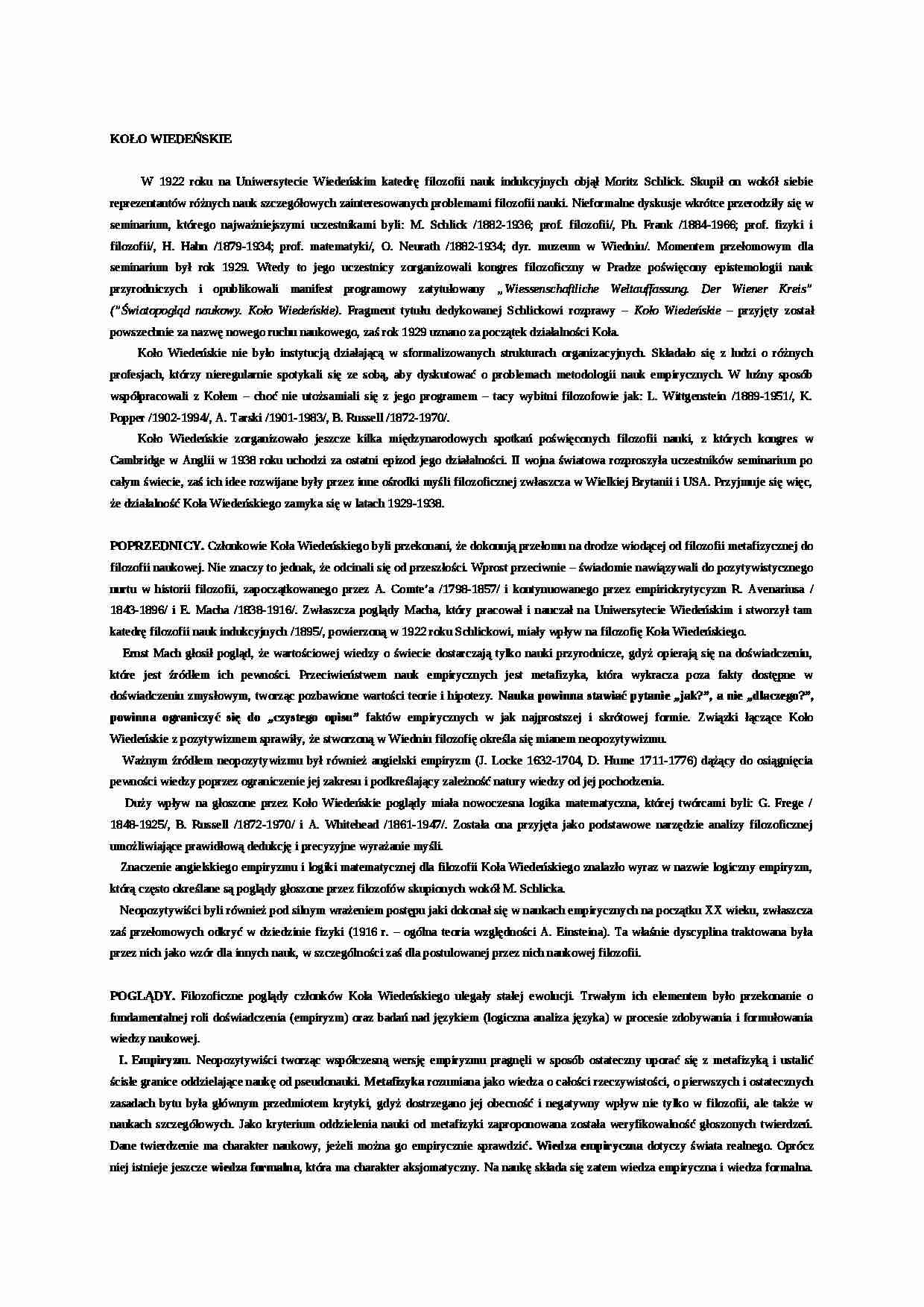 Koło Wiedenskie - strona 1