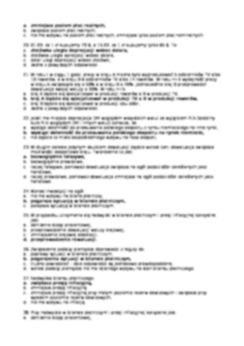 Międzynarodowe stosunki gospodarcze - test - strona 3