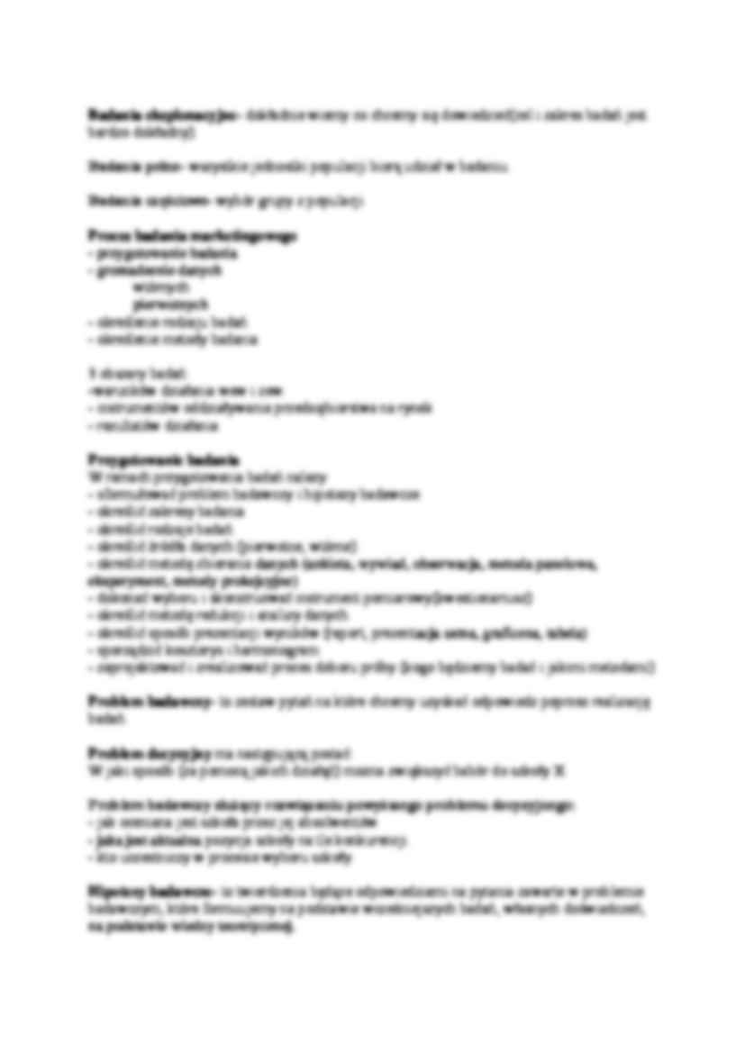 Badania marketingowe wykład badania rynkowe - strona 2