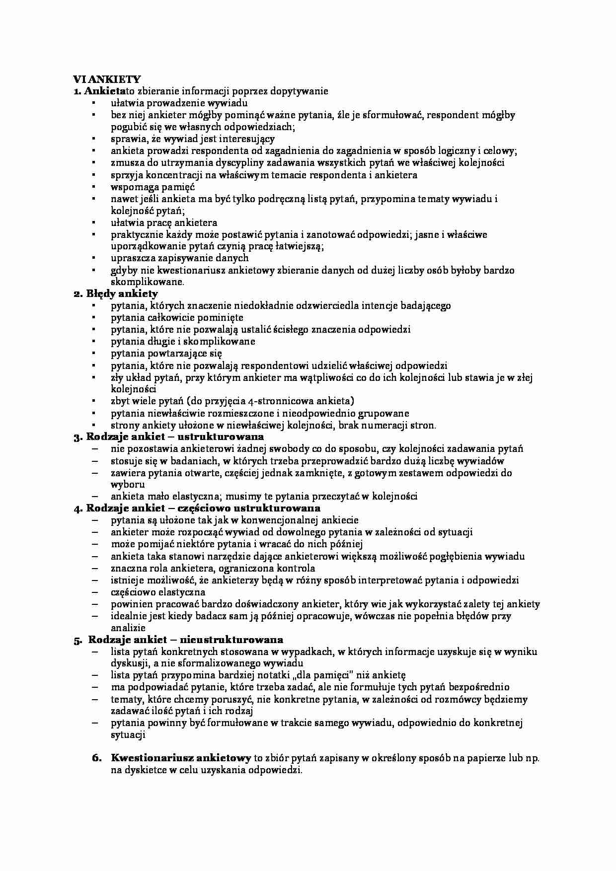 Badania marketingowe wykład VII- ankiety - strona 1