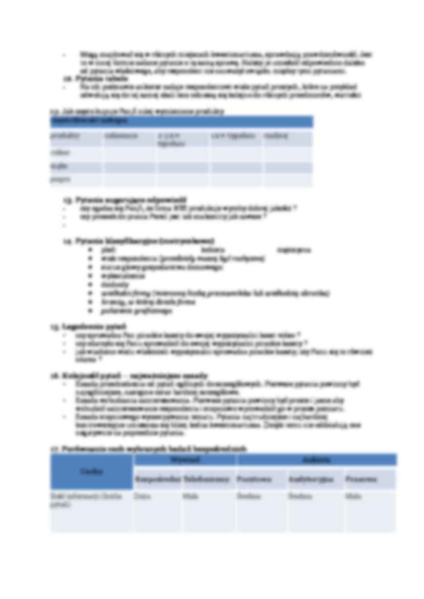 Badania marketingowe wykład- rodzaje pytań - strona 2