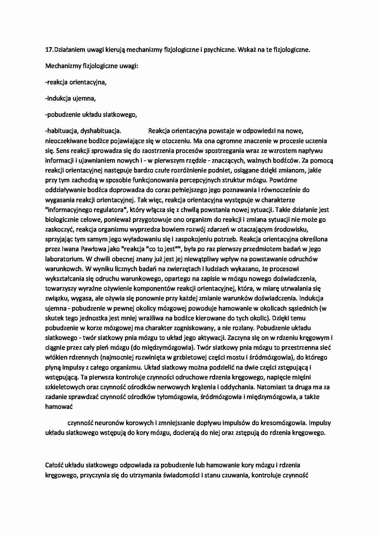 Ergonomia- Mechanizmy fizjologiczne i psychologiczne - strona 1