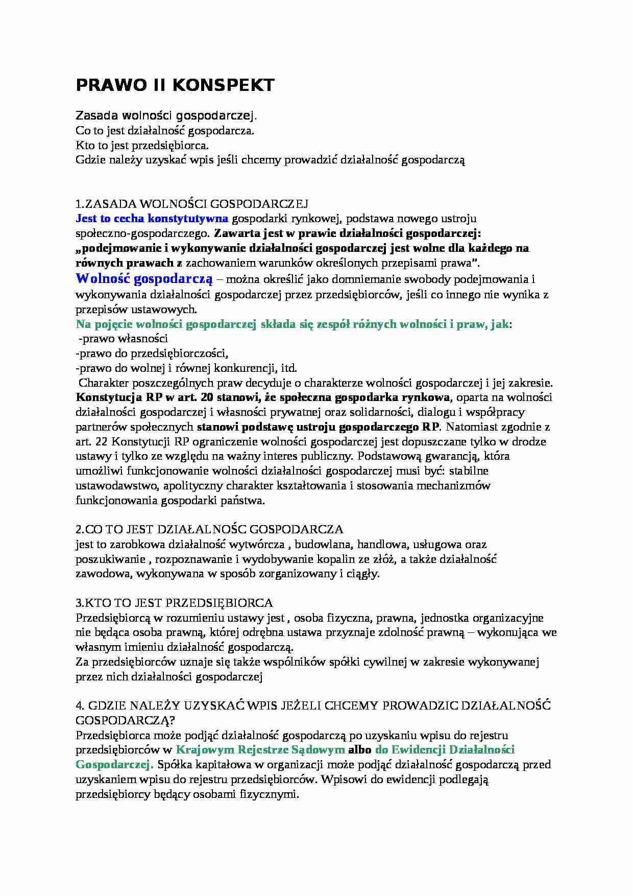 prawo cywilne opracowanie zagadnień - strona 1