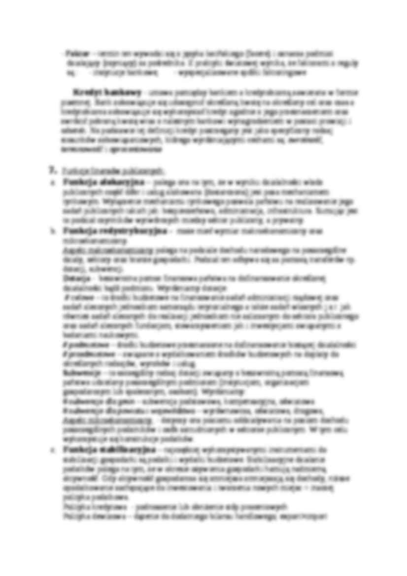 Finanse. Zagadnienia do egzaminu - strona 3
