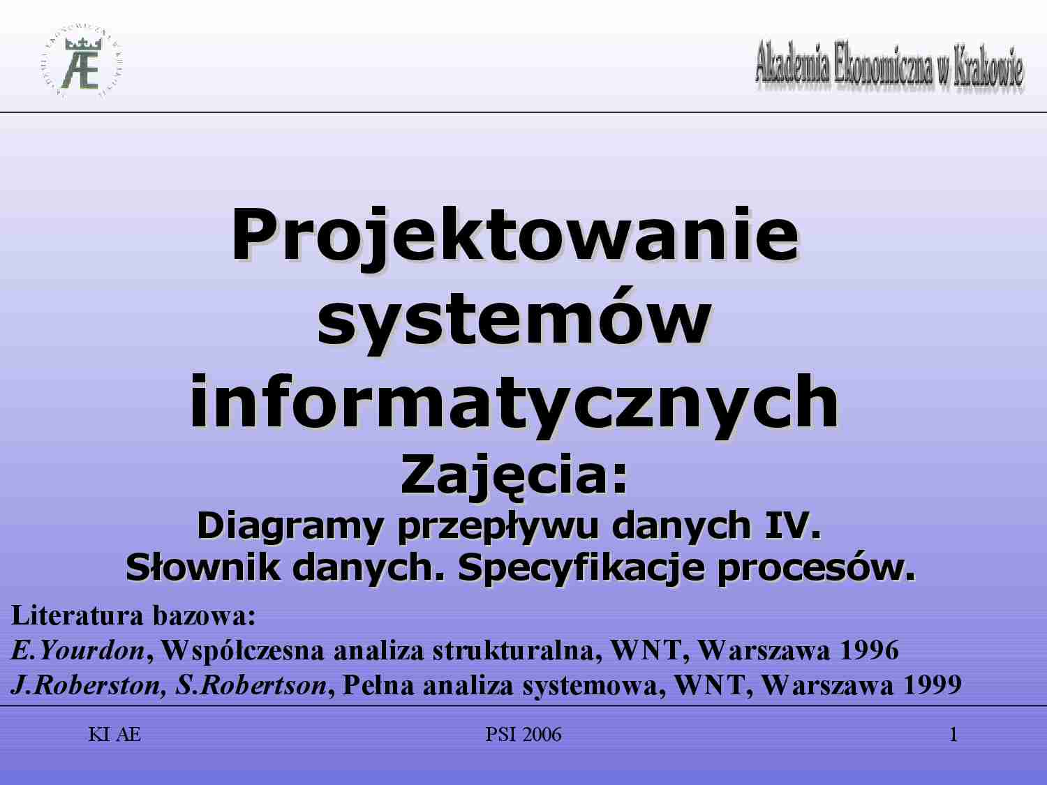 Diagram przepływu danych - Równoważenie wewnętrzne DFD - strona 1