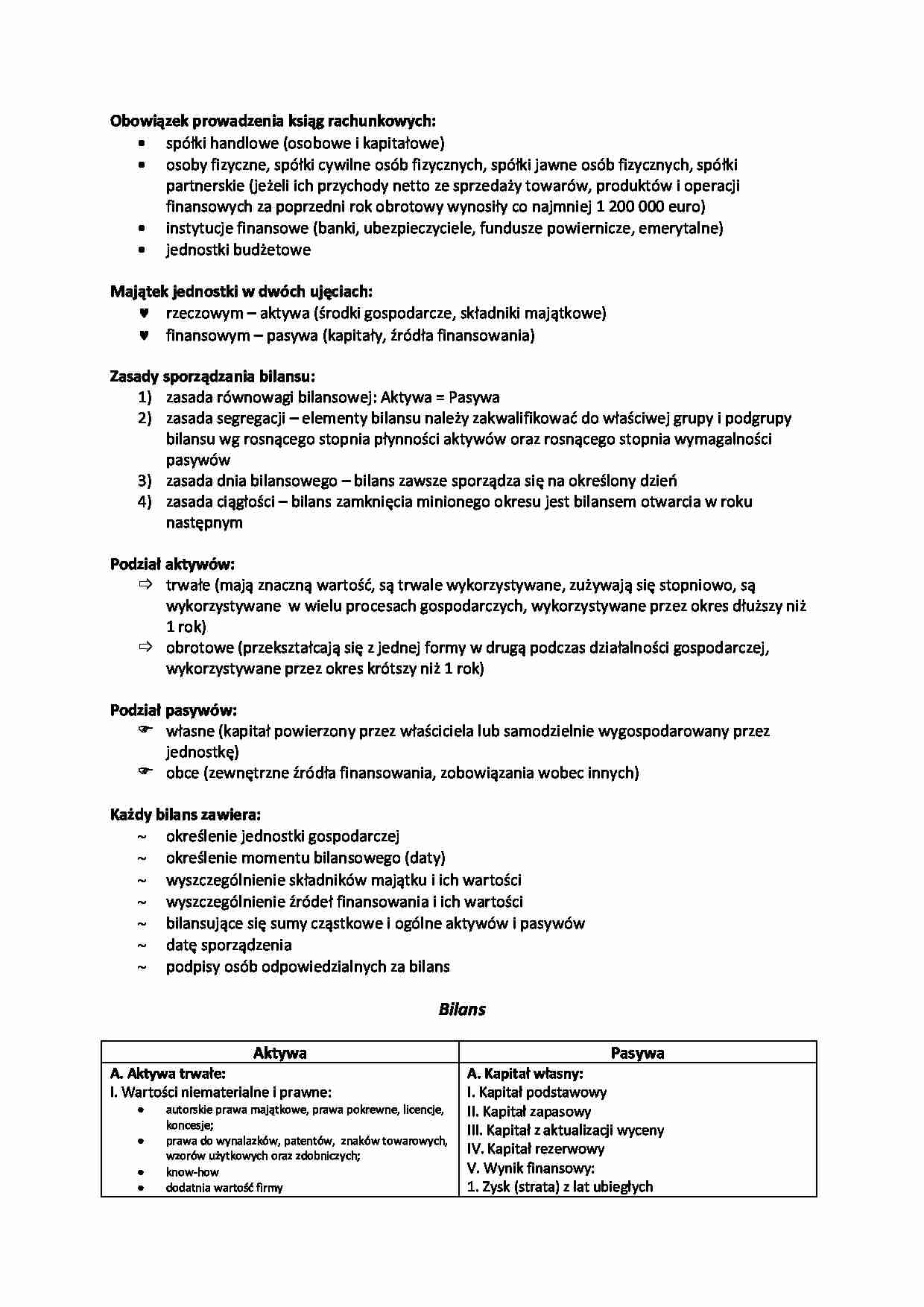 Aktywa i pasywa w bilansie - strona 1
