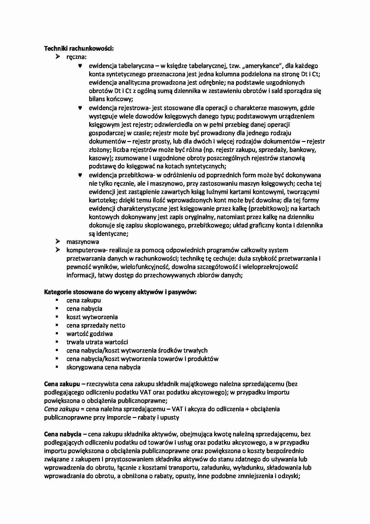 Bazowe zagadnienia rachunkowość - strona 1