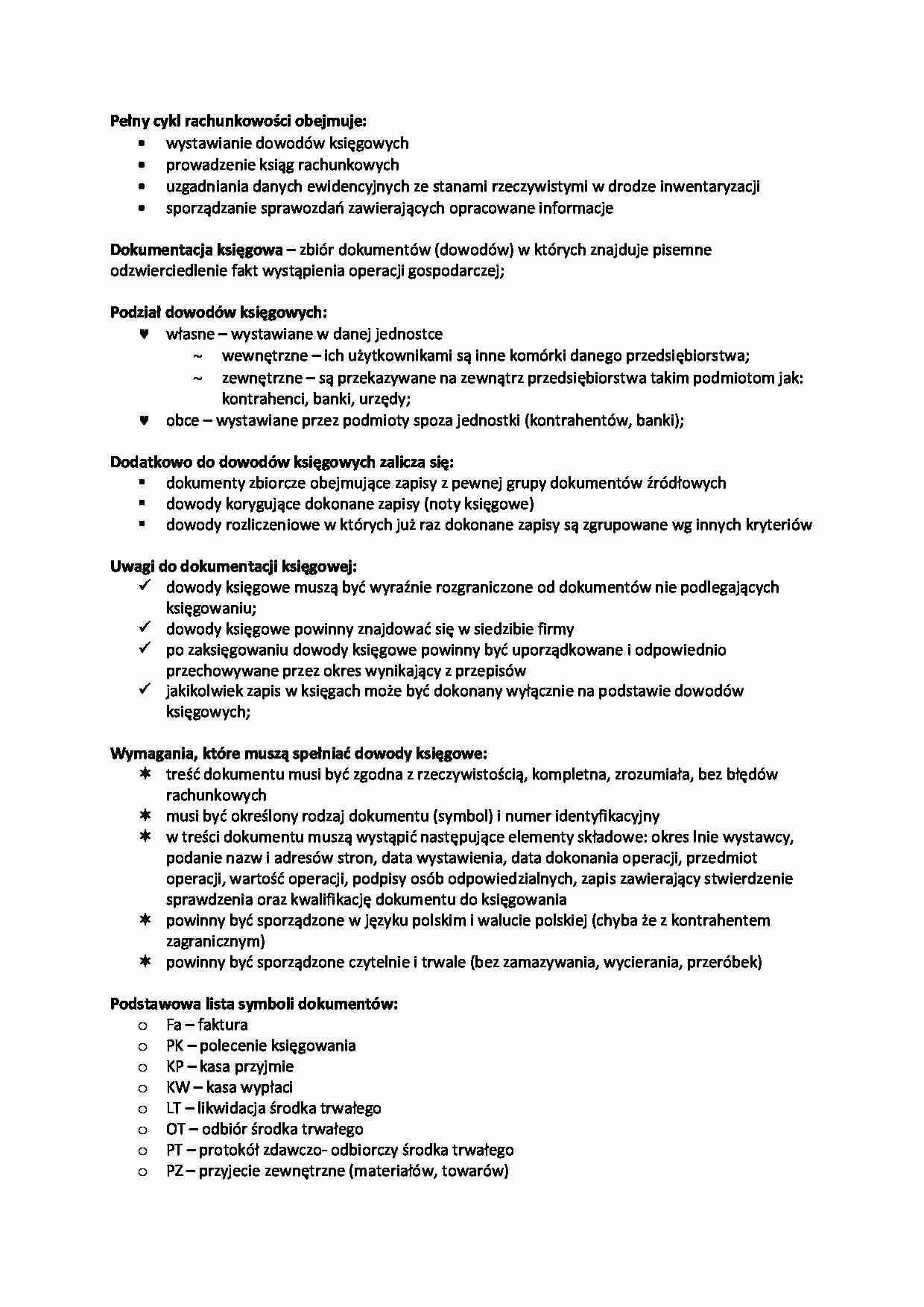 Pełny cykl rachunkowości - strona 1