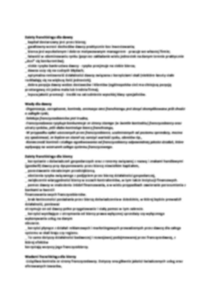 Franchising jako instytucja rynkowa - strona 2