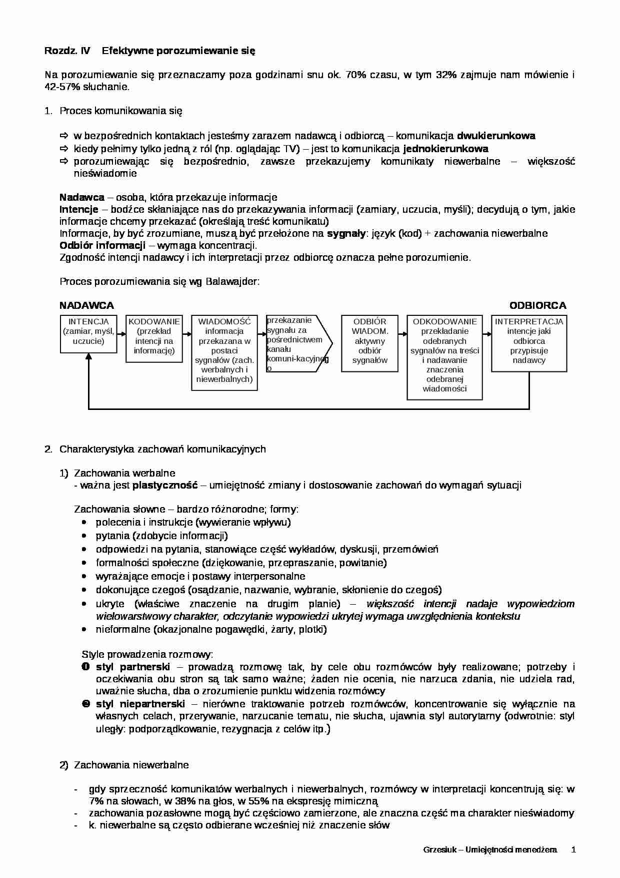 Psychologia kontaktu- efektywne porozumiewanie się - strona 1