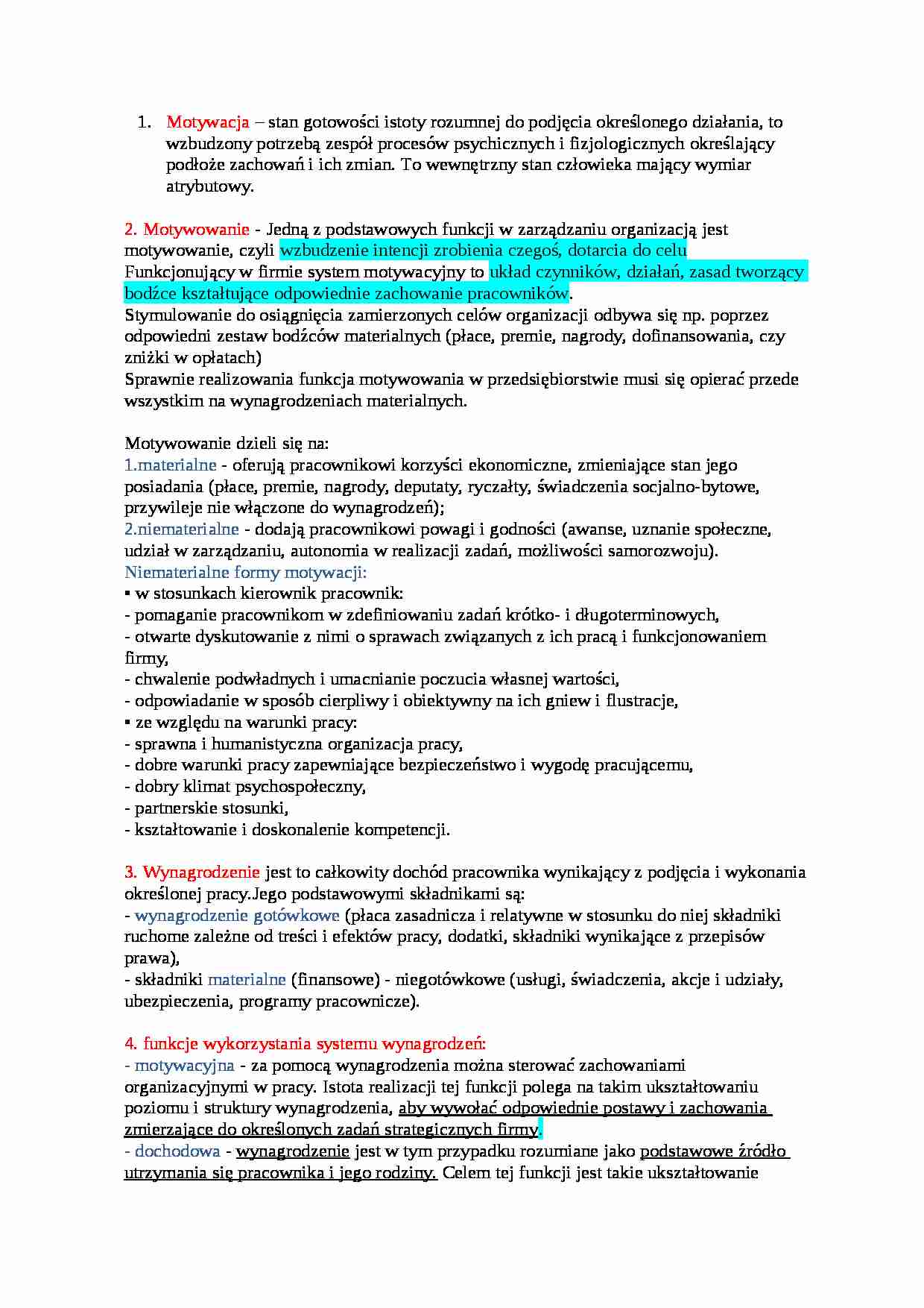 zarządzanie zasobami ludzkimi - strona 1
