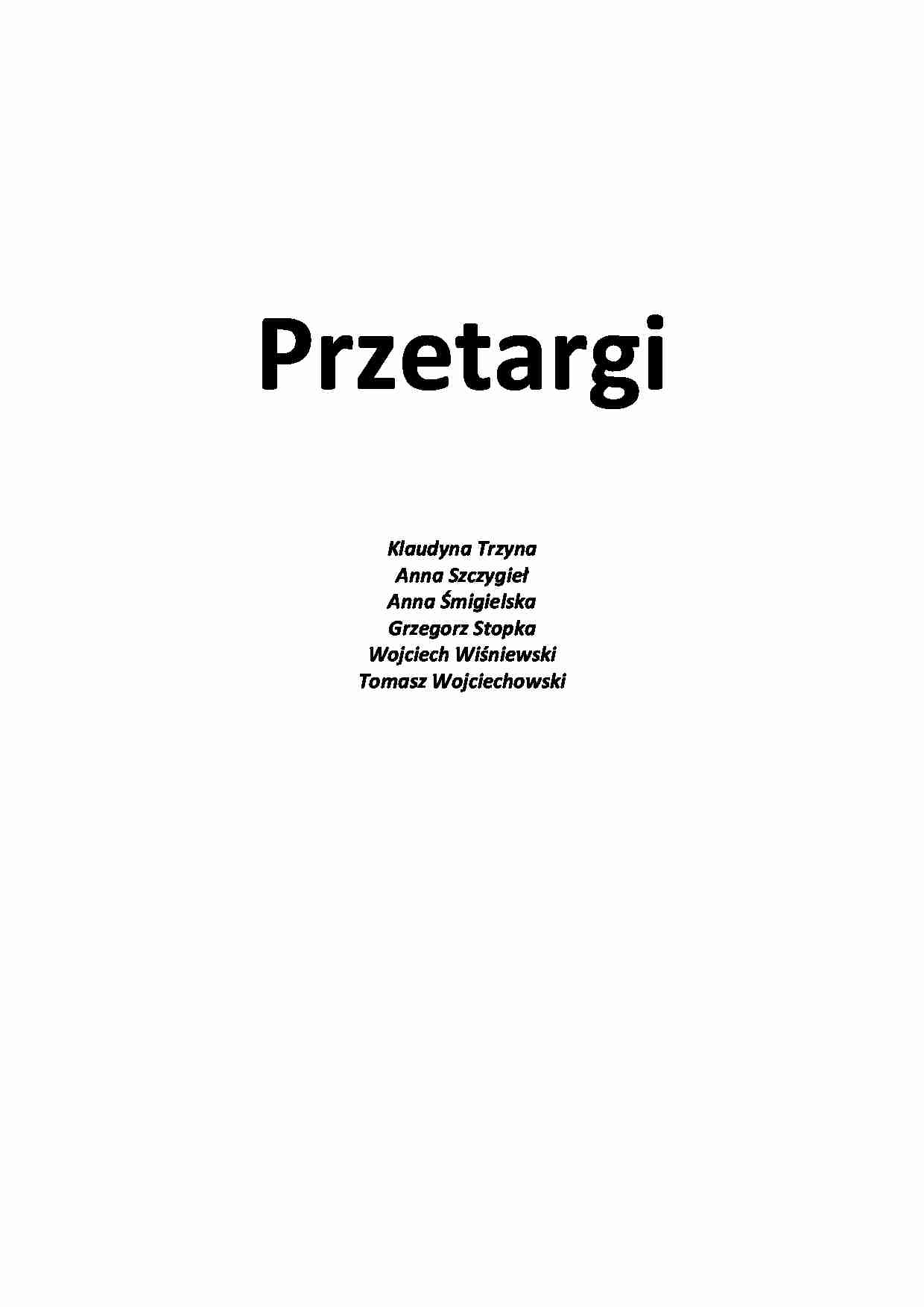 Przetargi - referat - strona 1