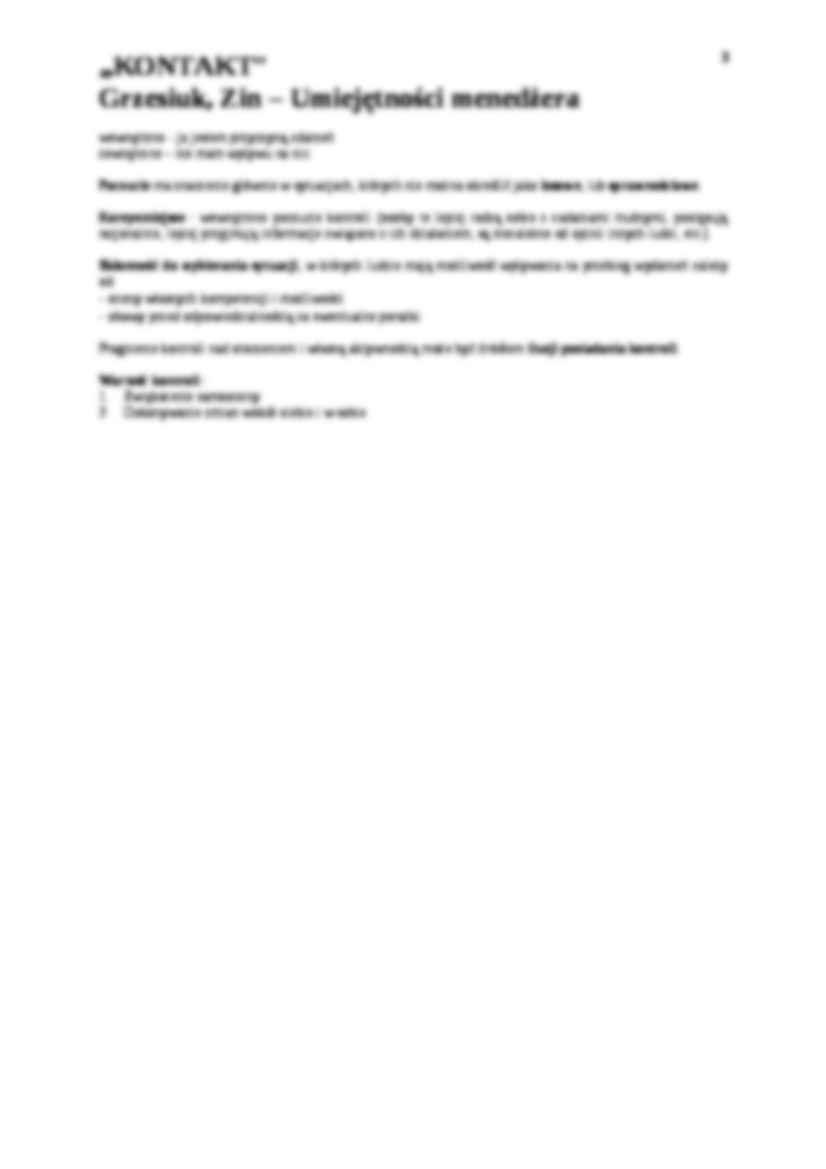 Uwarunkowania zachowań społecznych- Umiejętności menedżera - strona 3