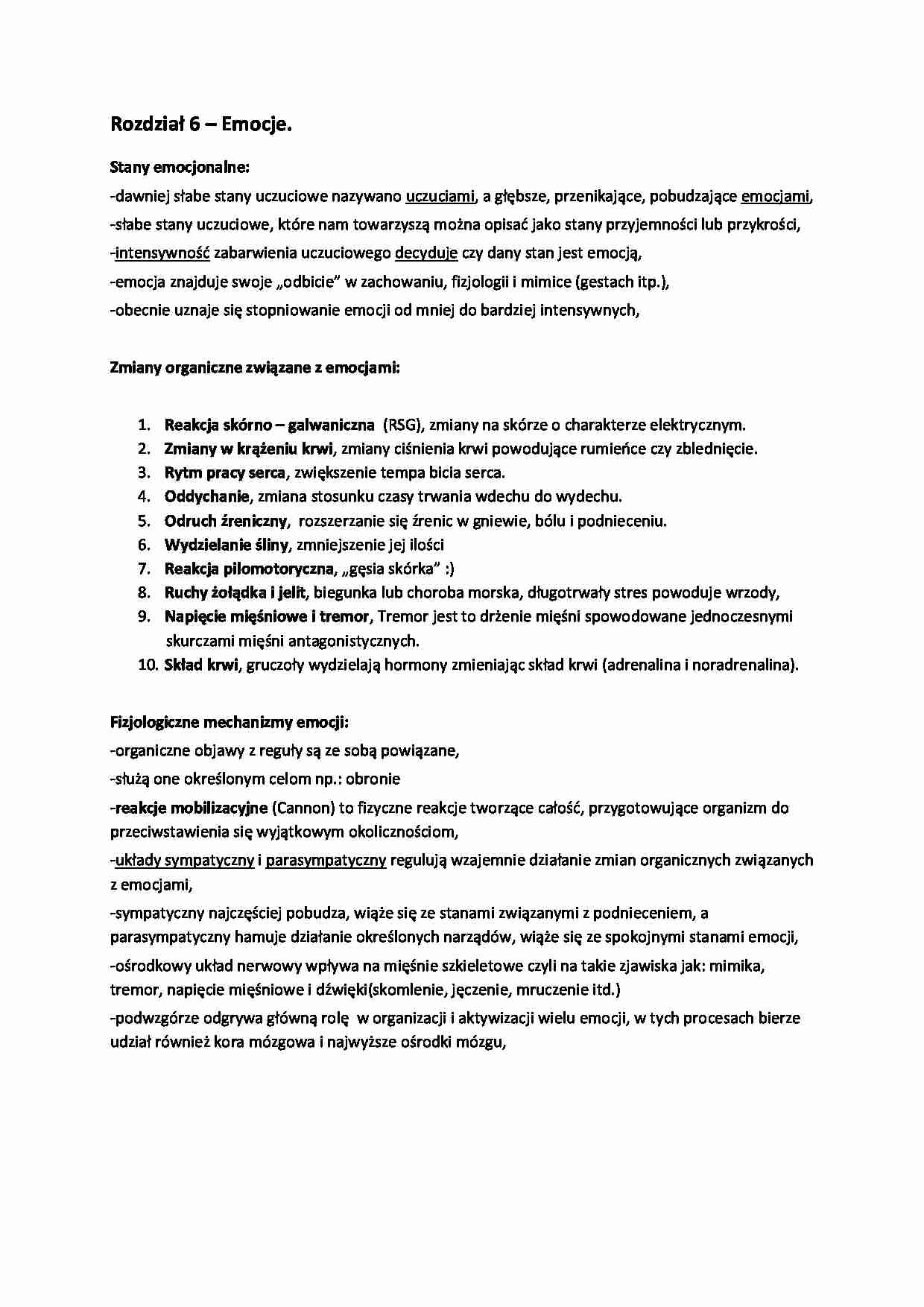 skrypt z ćwiczeń o emocjach cz.2 - strona 1