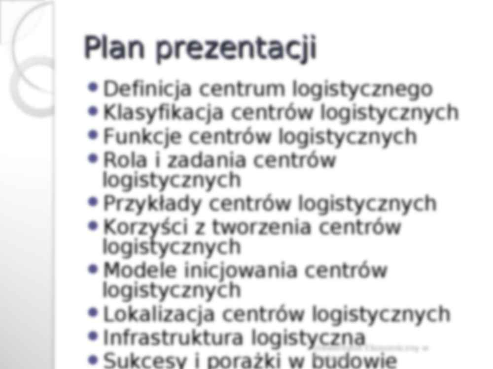 Centra logistyczne - definicja - strona 2