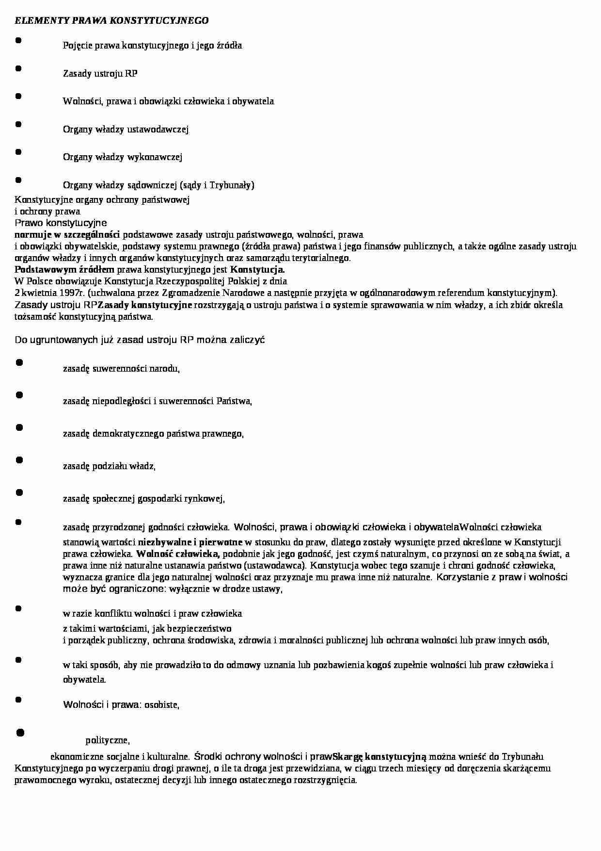 elementy prawa konstytucyjnego - strona 1
