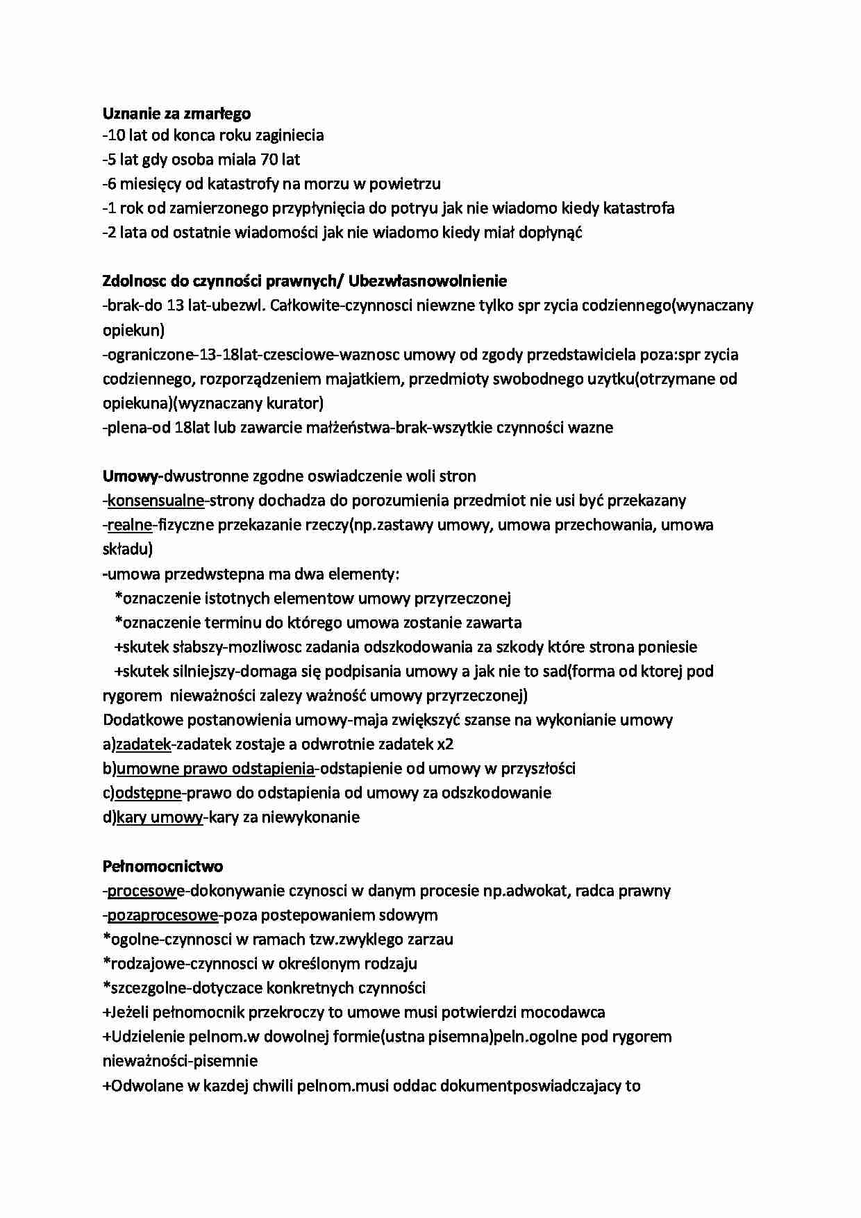 podstawy prawa zagadnienia do kolokwium - strona 1