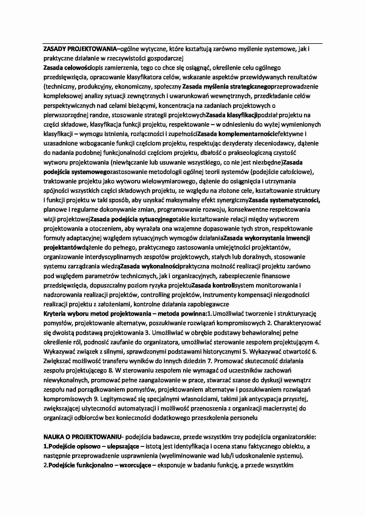 Zasady projektowania modele do egzaminu - strona 1