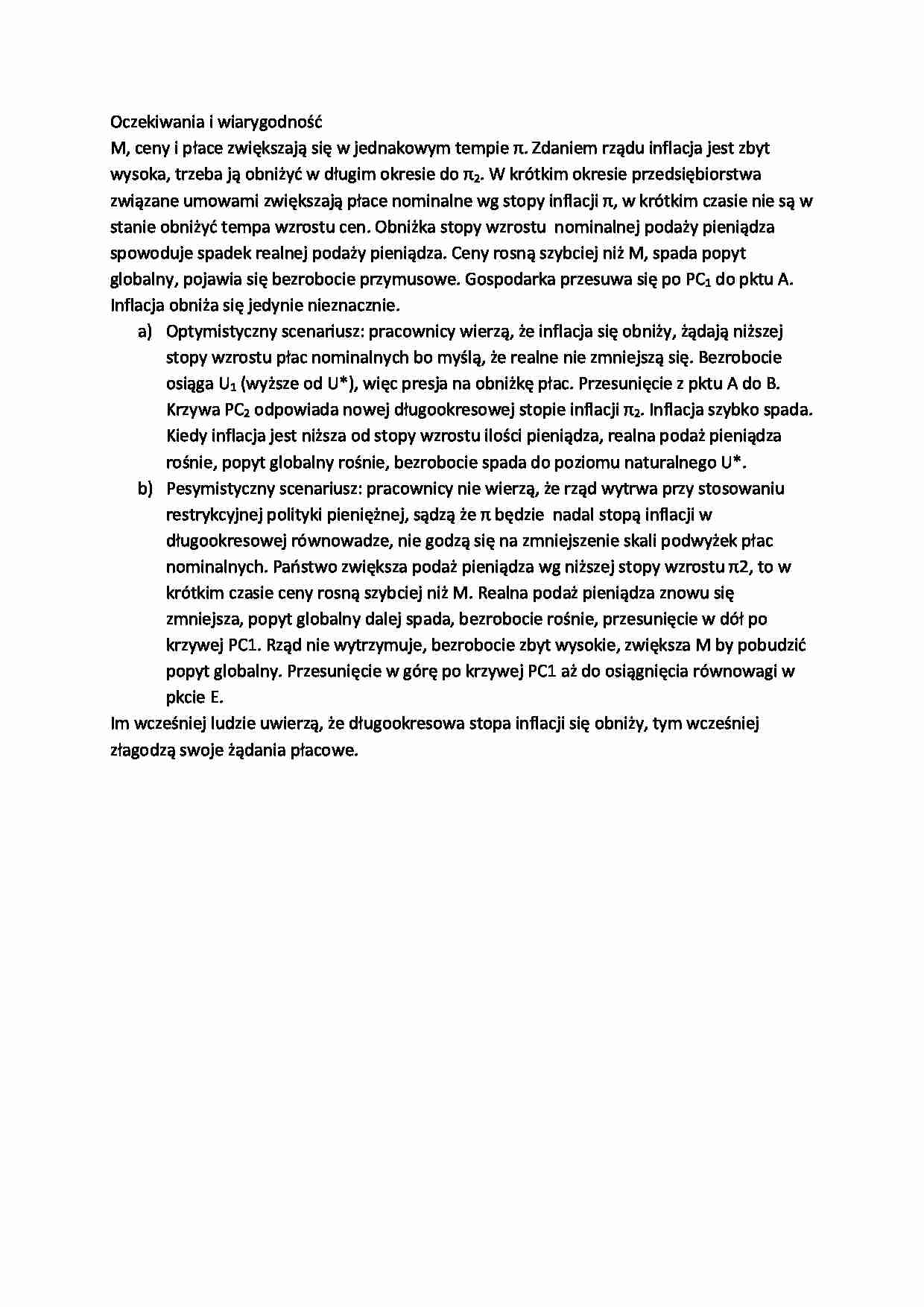 Oczekiwania i wiarygodność - strona 1