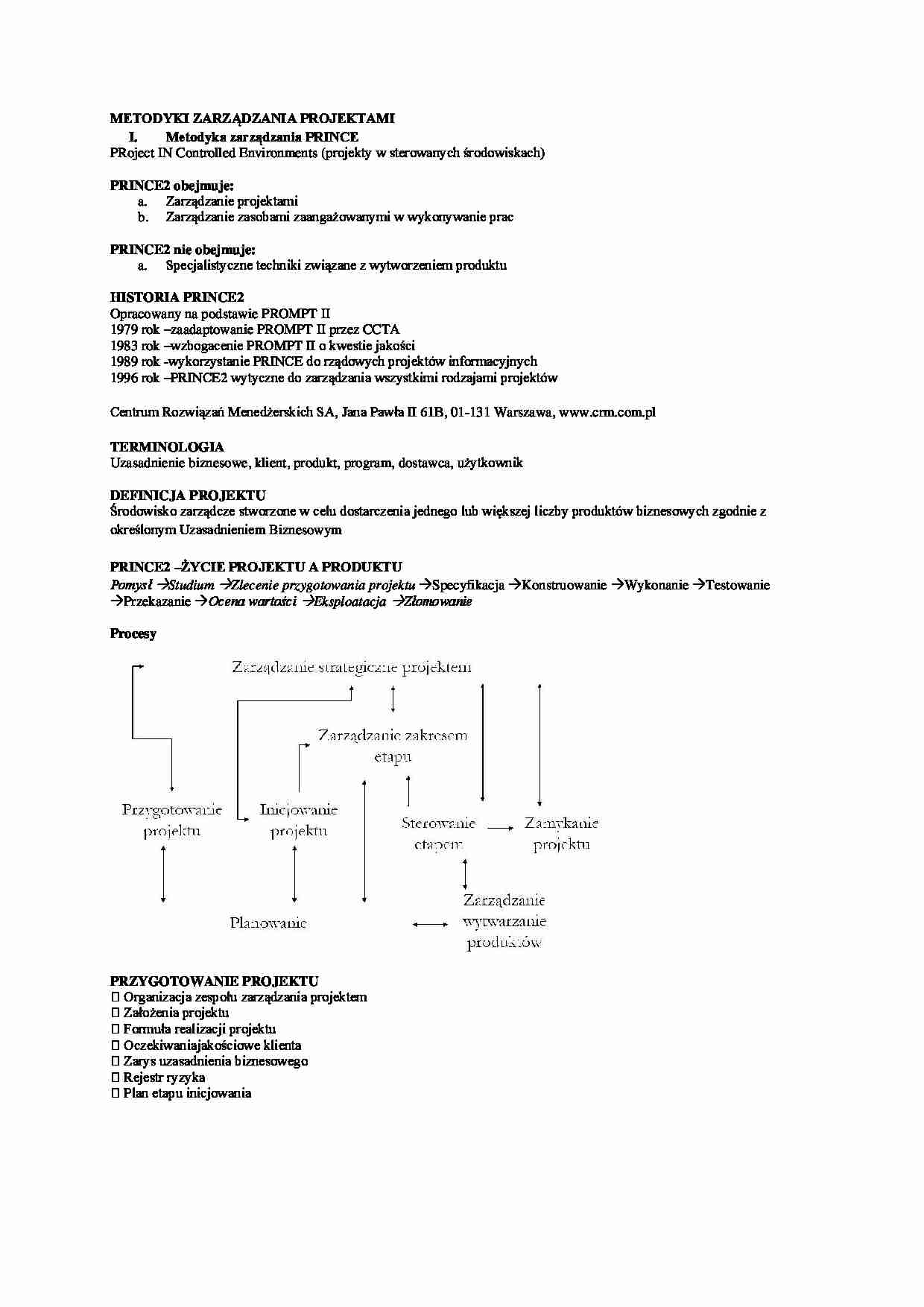 Metodyki zarządzanie projektami - strona 1