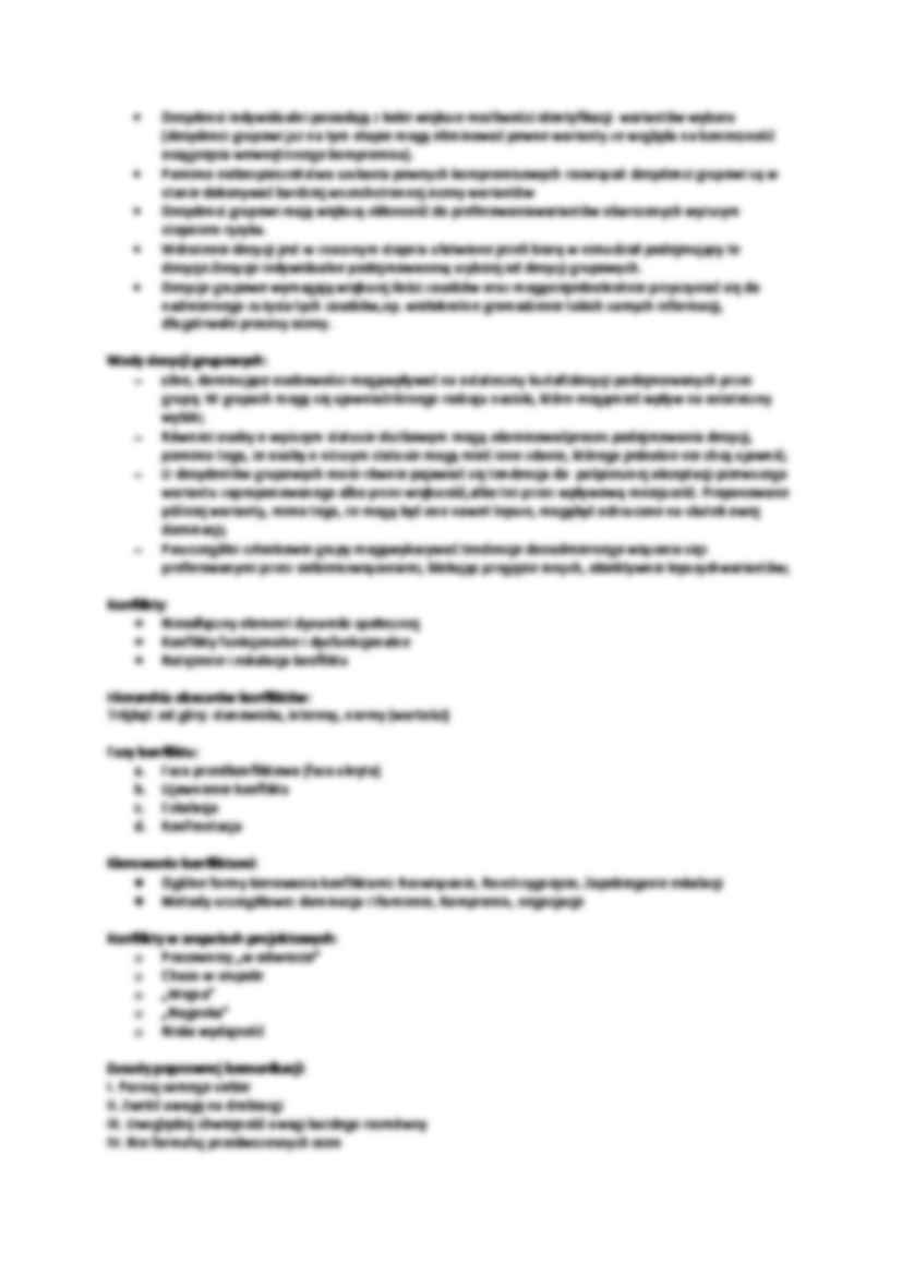 Wstęp- grupowe podejmowanie decyzji, konflikty - strona 2