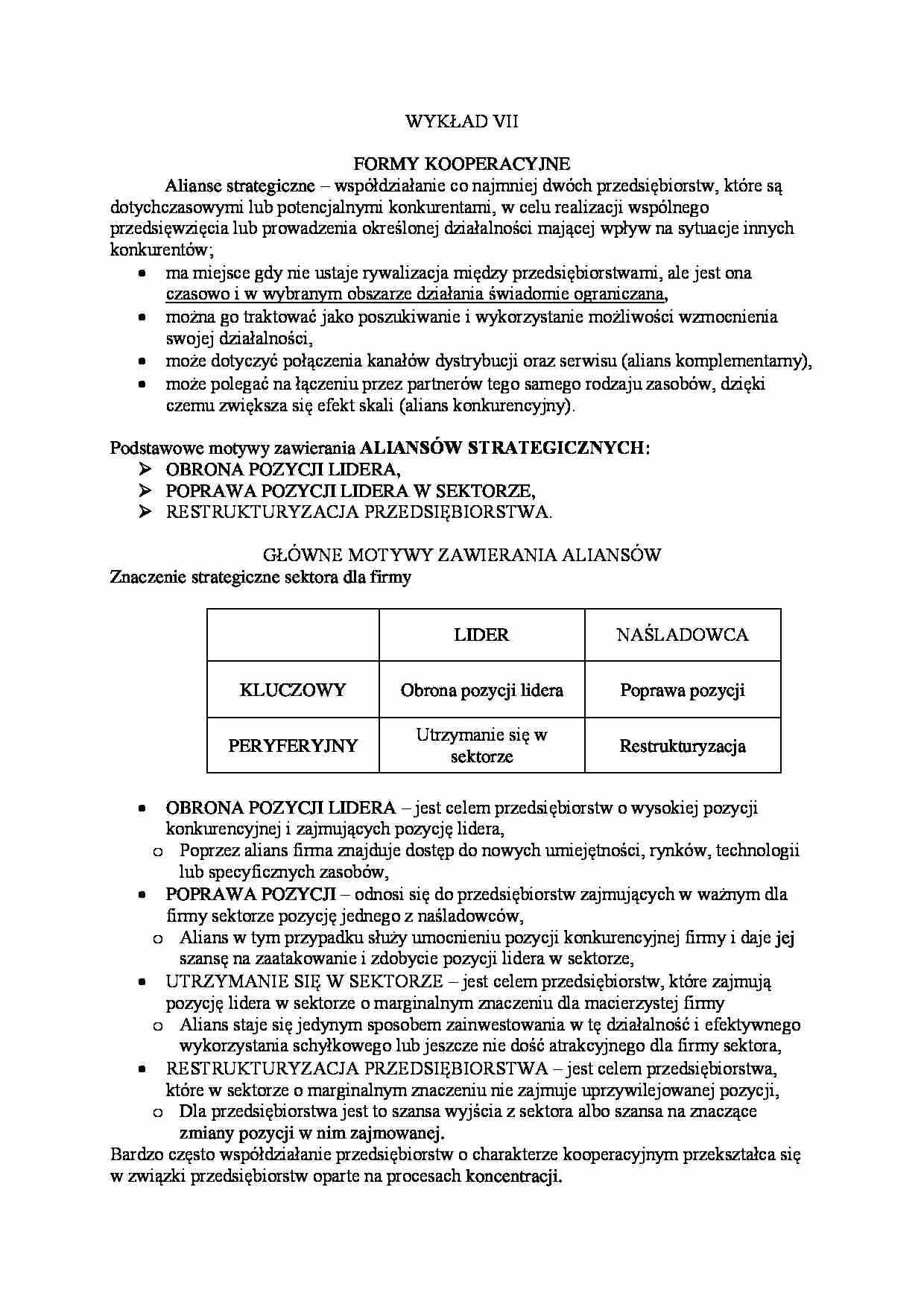 Formy kooperacyjne - strona 1