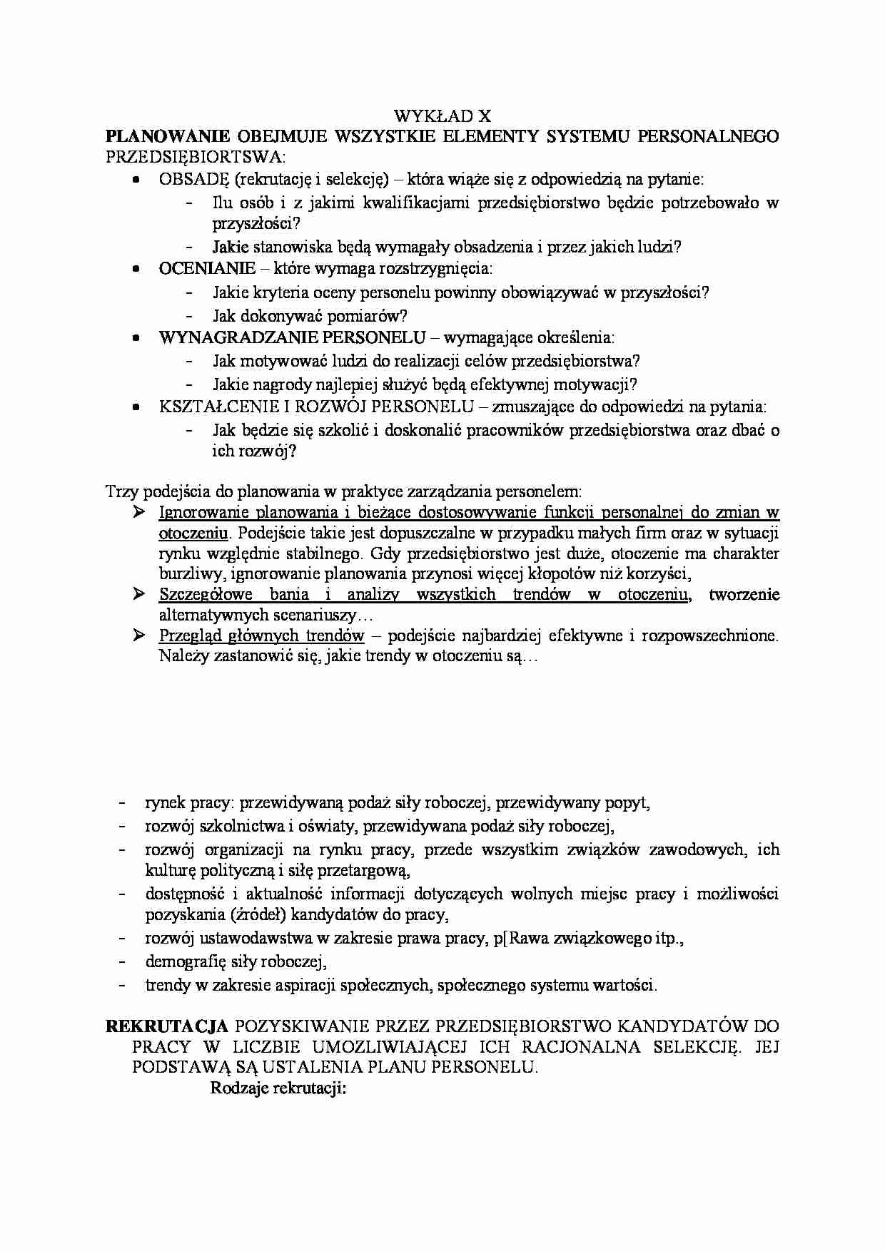 Planowanie w zarządzaniu personelem - strona 1