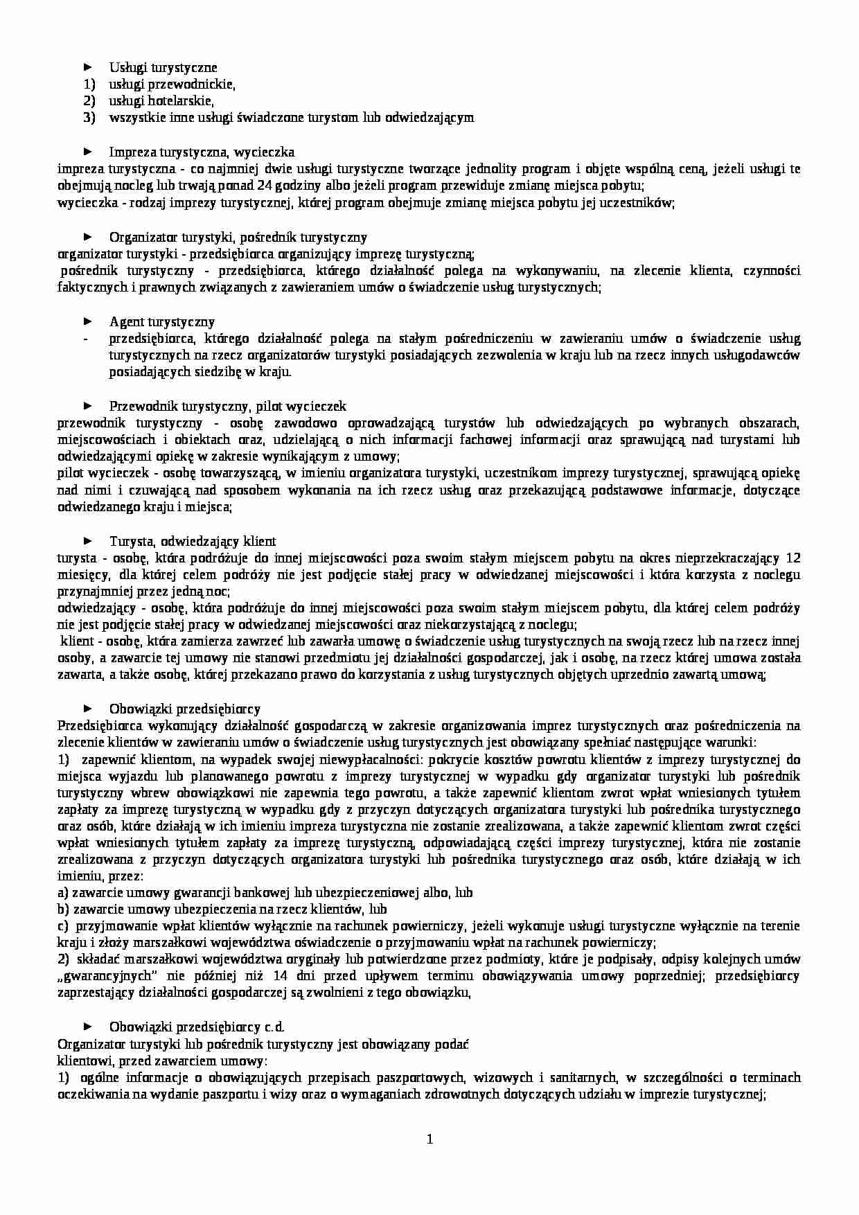 Usługi turystyczne - strona 1