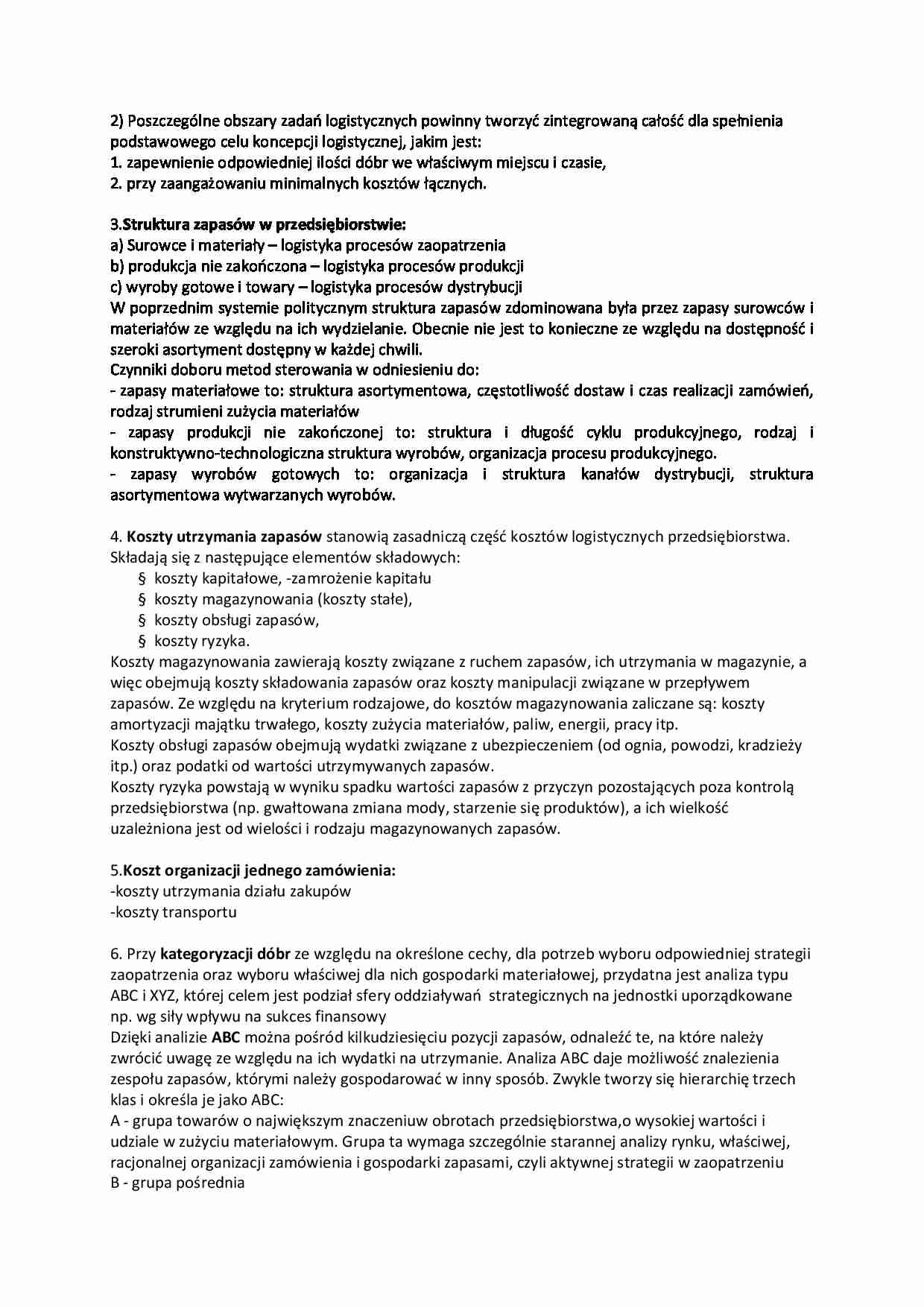 Logistyka - podstawowe zagadnienia - strona 1