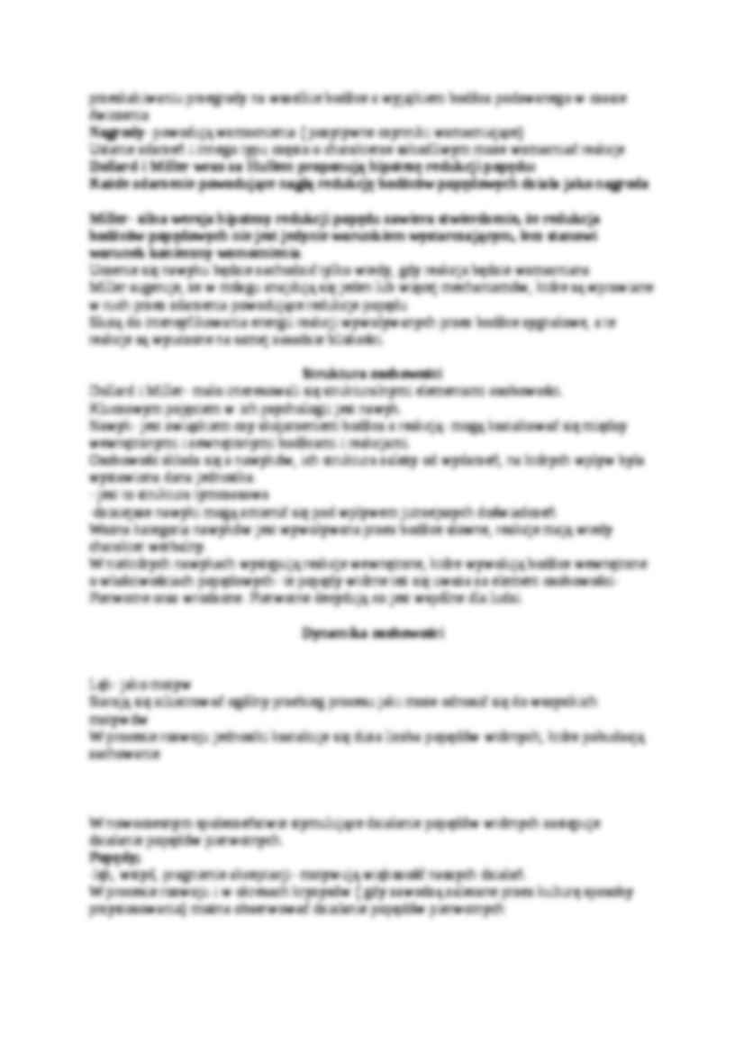 Teoria bodźca reakcji Dollarda i Millera - strona 3