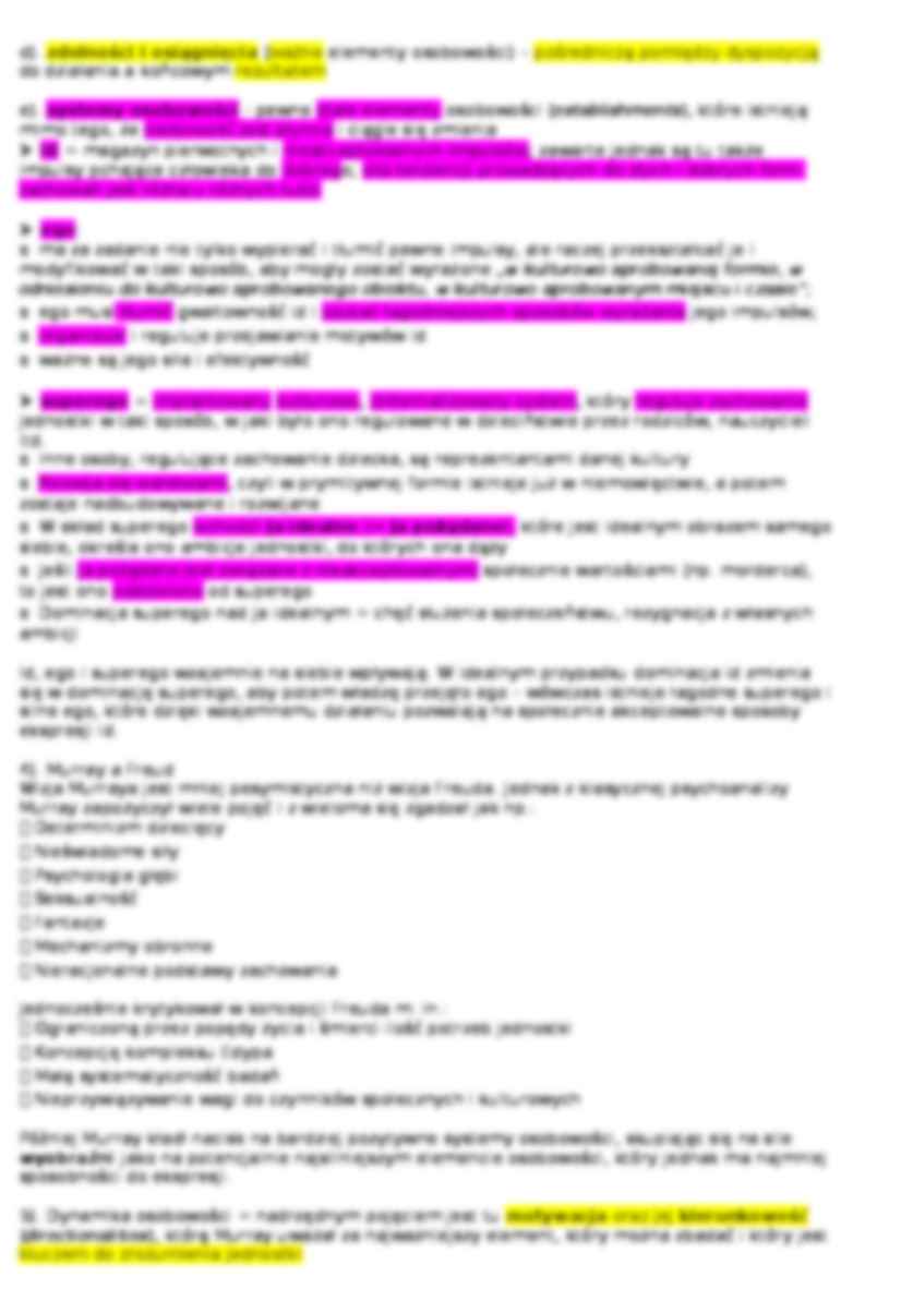 Teorie osobowości personologia Henry Murray - strona 3