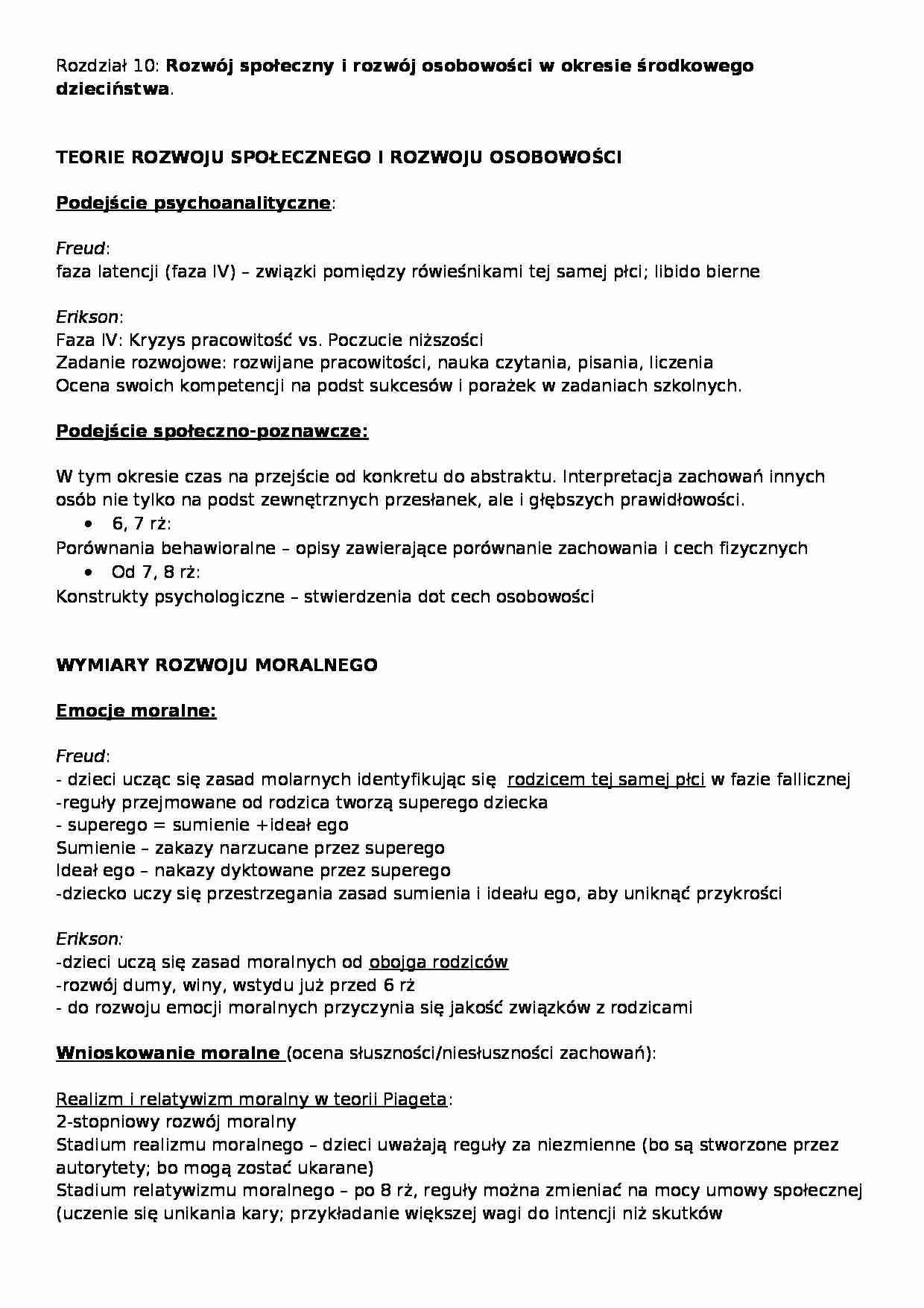 H.Bee Teorie rozwoju społecznego i rozwoju osobowości - strona 1