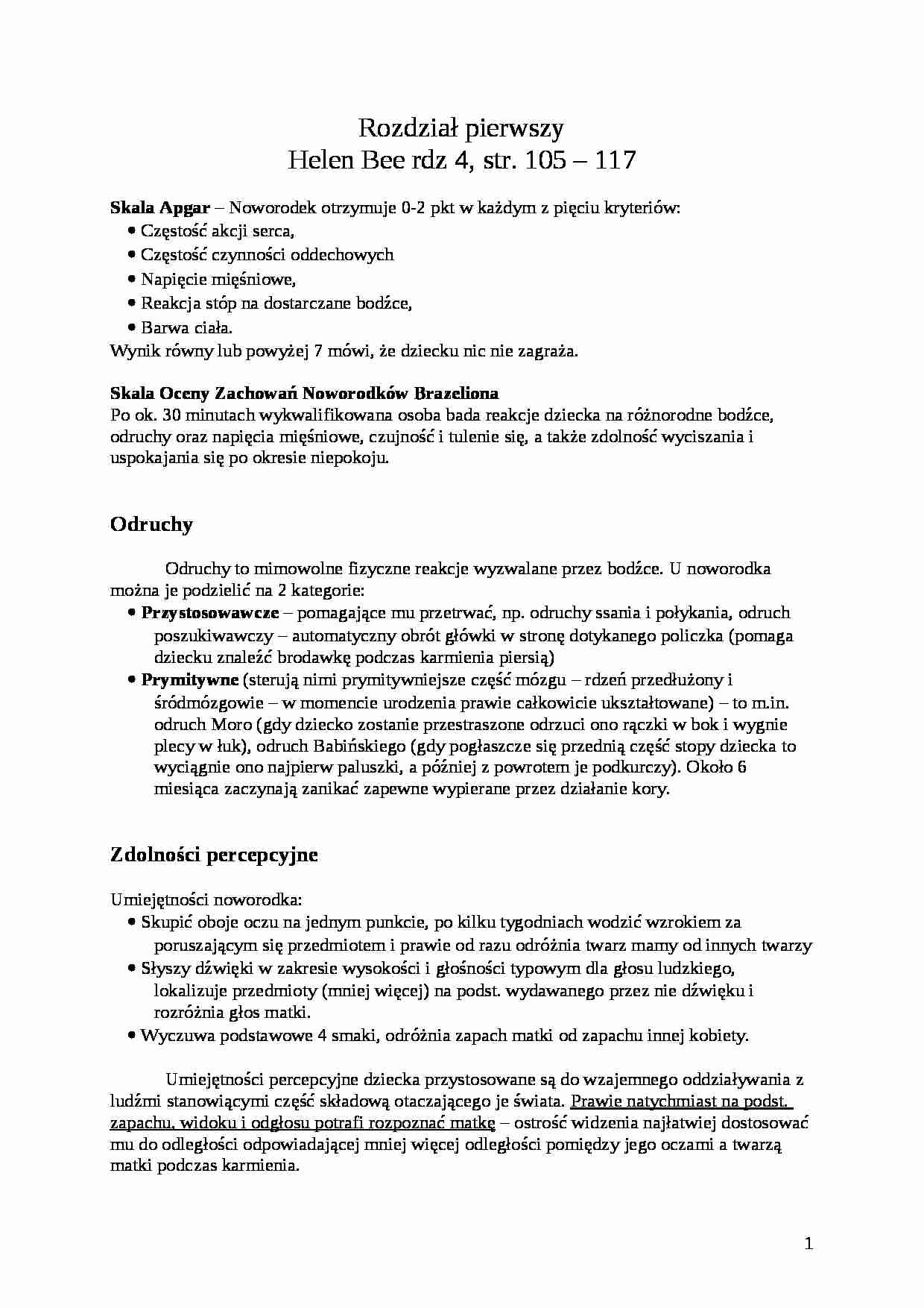 Streszczenia tekstów Helen Bee - strona 1