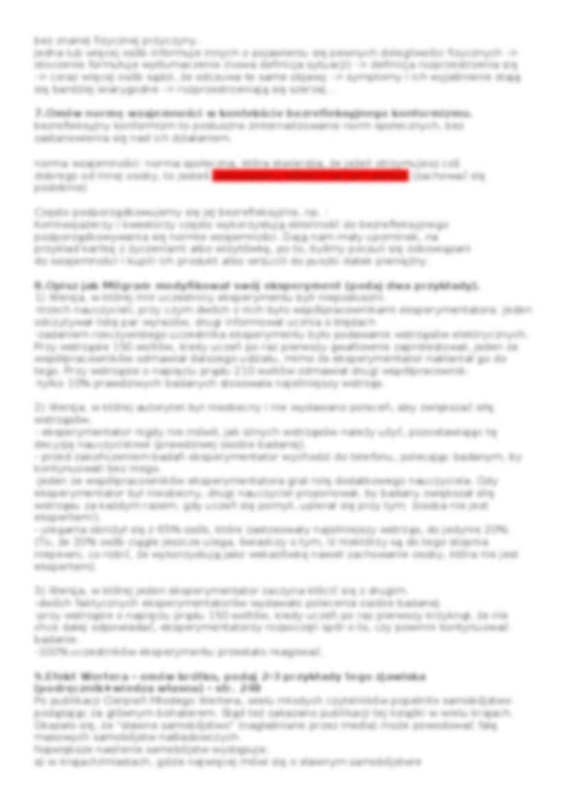 Konformizm - efekt autokinetyczny - strona 2