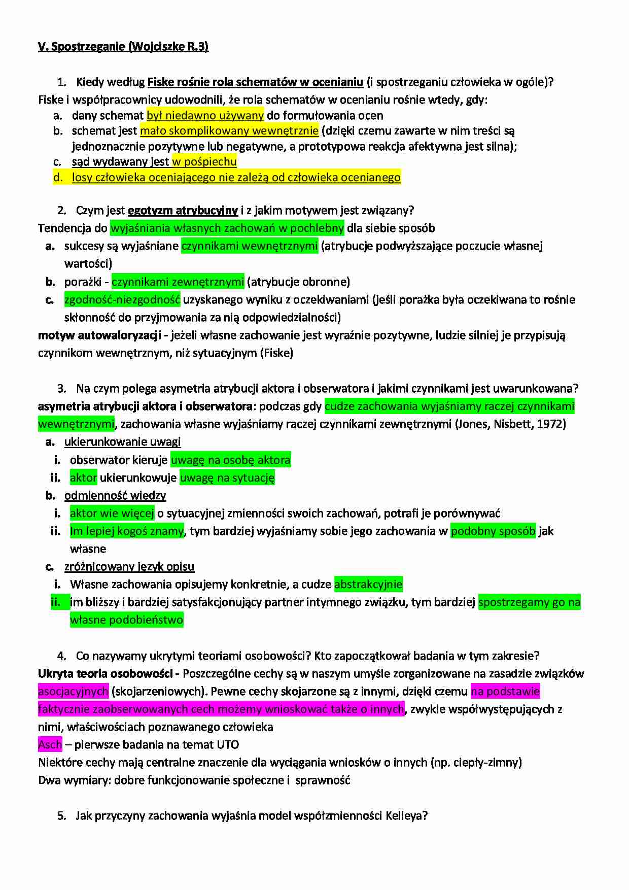 Spostrzeganie pytania i odpowiedzi - strona 1