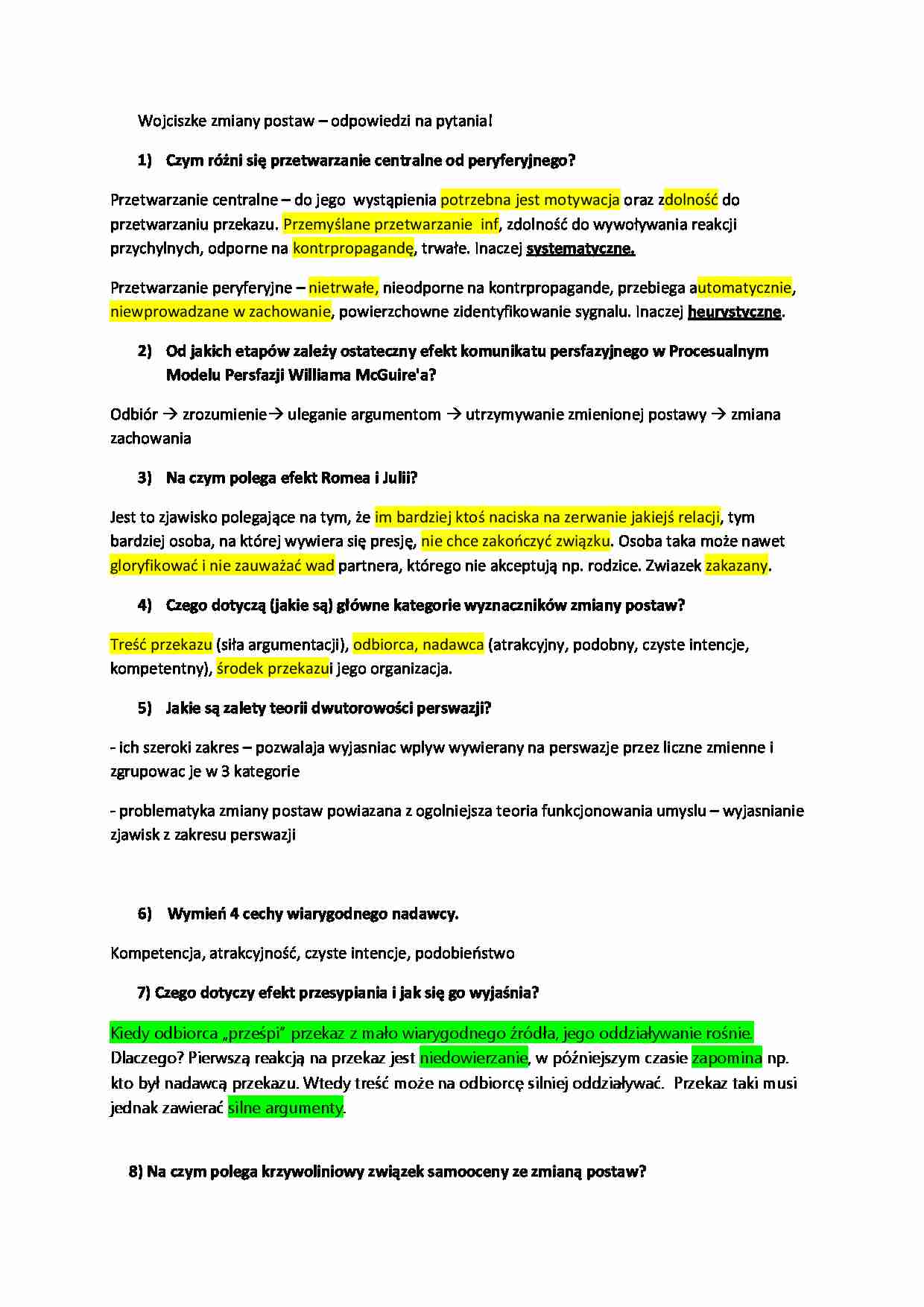 Zmiana postaw pytania i odpowiedzi  - strona 1