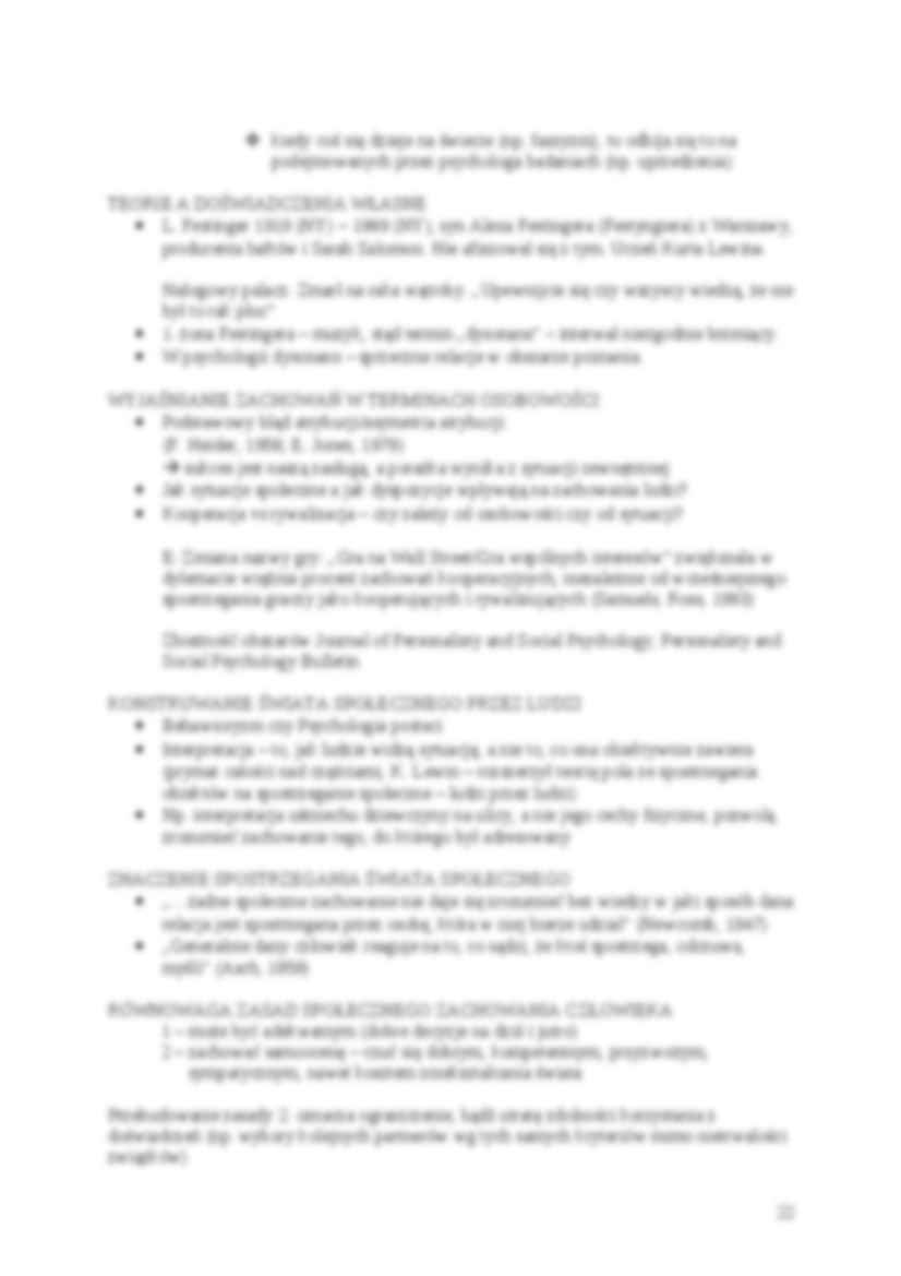 Przedmiot psychologii społecznej - wykłady - strona 2