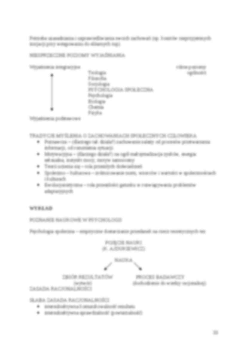 Przedmiot psychologii społecznej - wykłady - strona 3