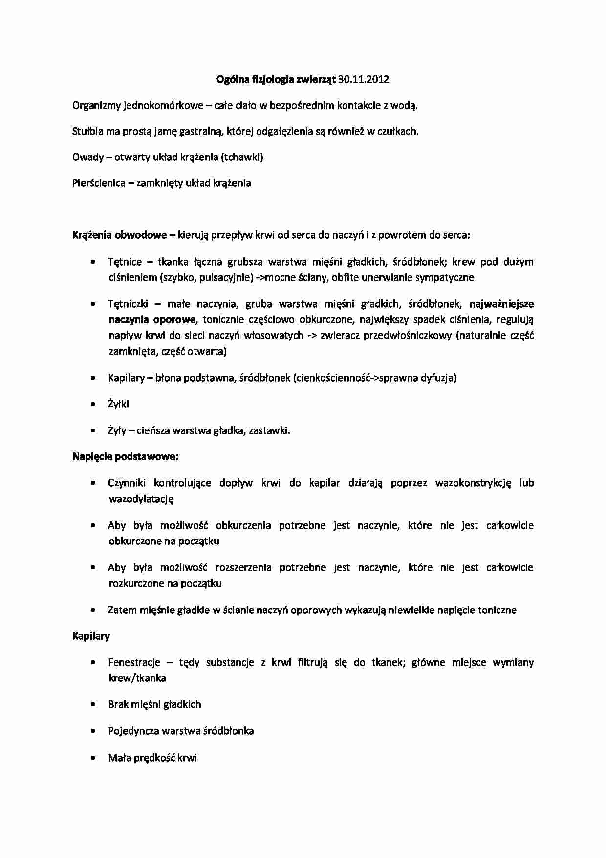 Układ krążenia  - strona 1