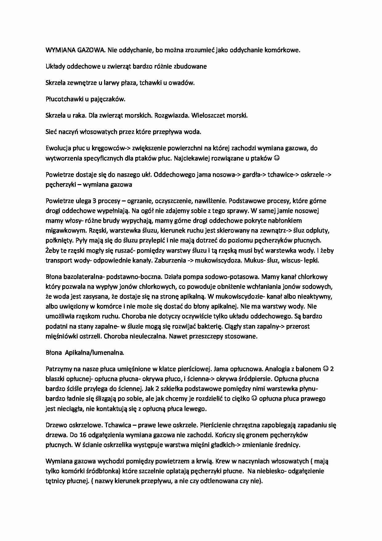 Wymiana gazowa - strona 1