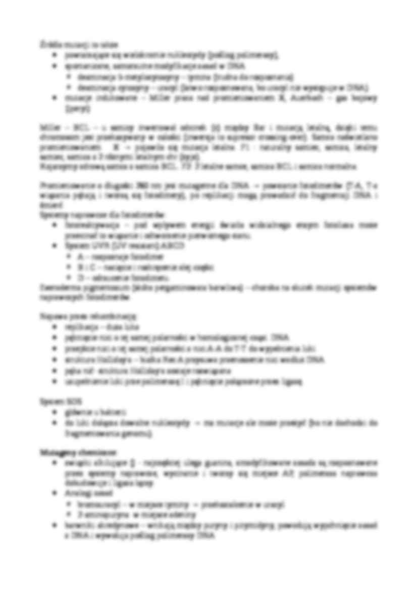 Mutacje i naprawa DNA - strona 2